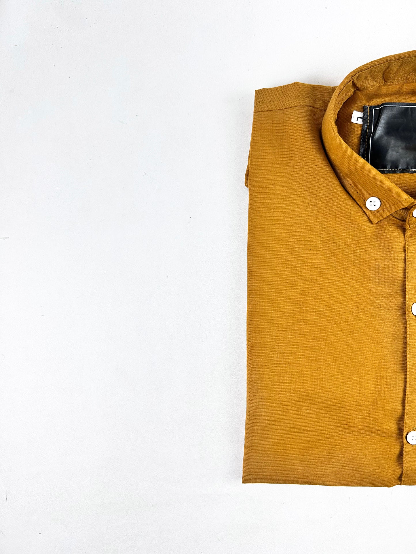 Men's Chambray Casual Shirt Mustard