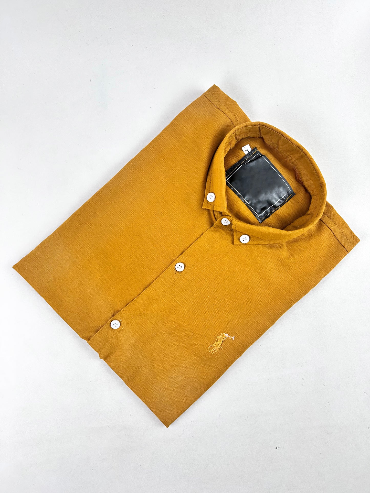 Men's Chambray Casual Shirt Mustard