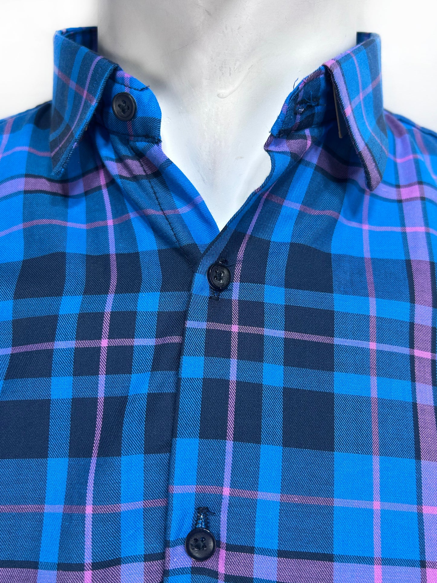 Blue Checks Casual Shirt For Men MCS75