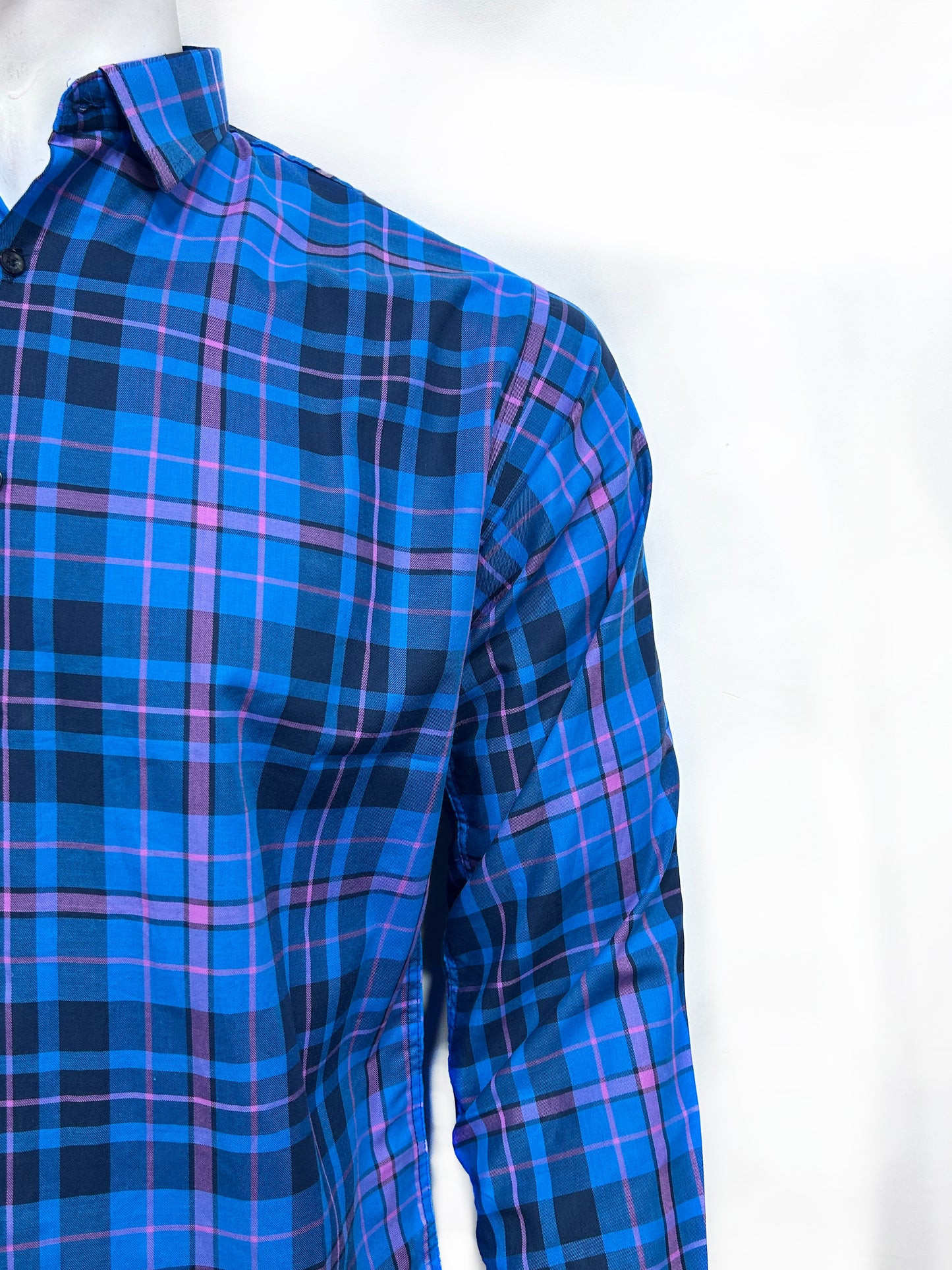 Blue Checks Casual Shirt For Men MCS75
