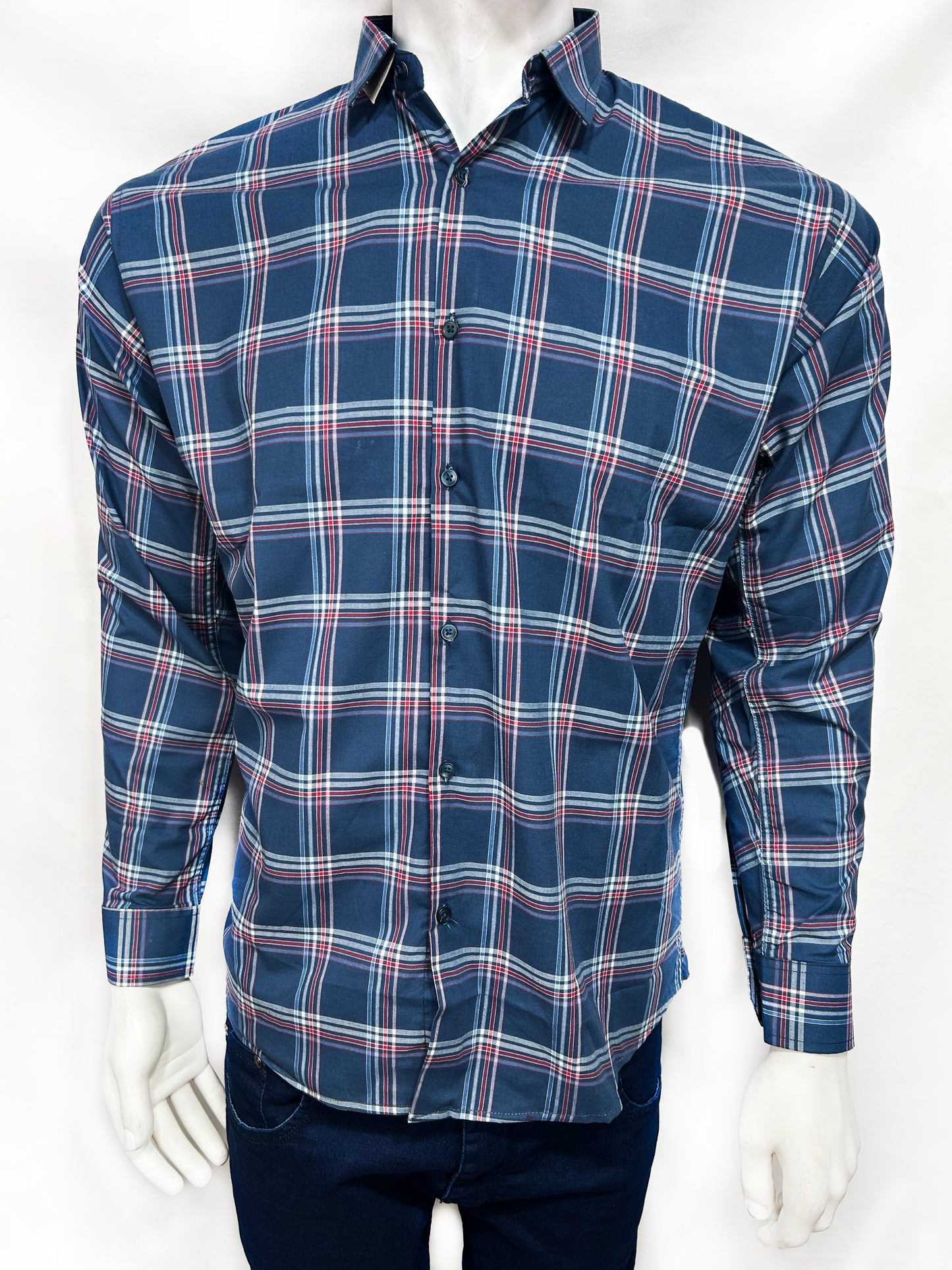 Blue Checks Casual Shirt For Men MCS70