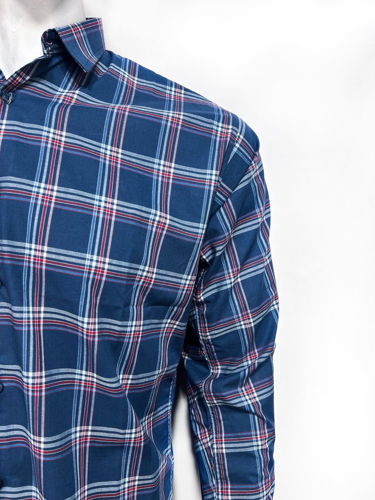 Blue Checks Casual Shirt For Men MCS70