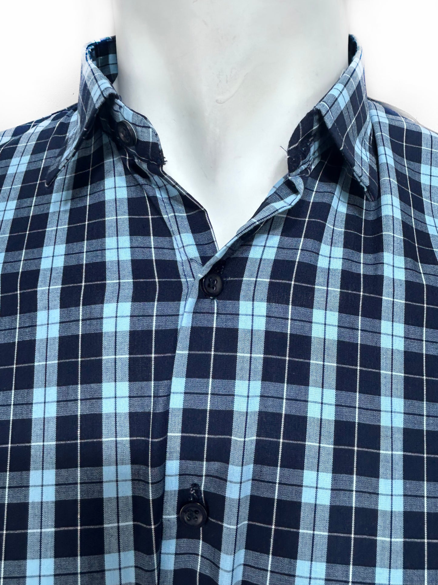 Blue Checks Casual Shirt For Men MCS67