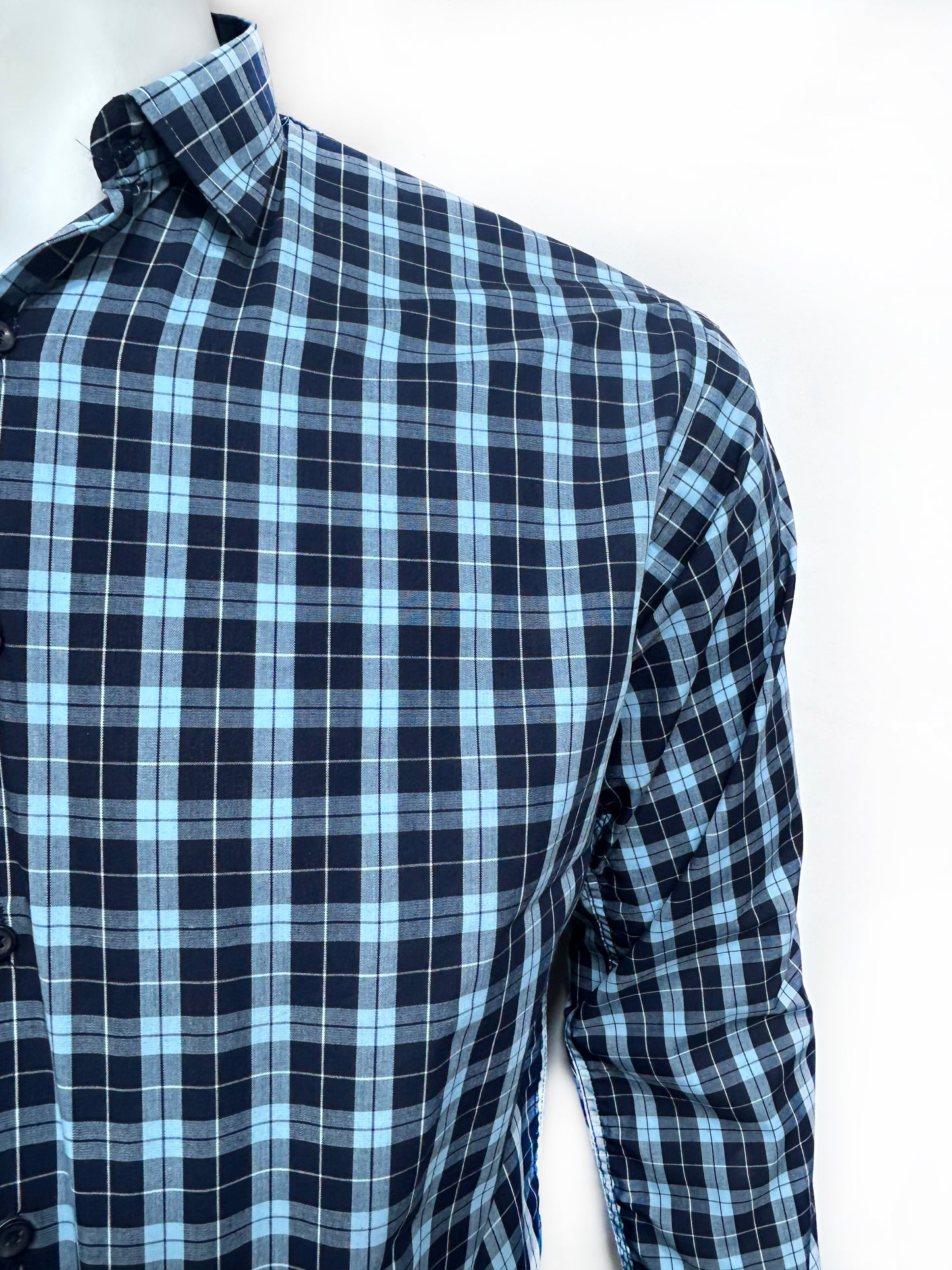 Blue Checks Casual Shirt For Men MCS67