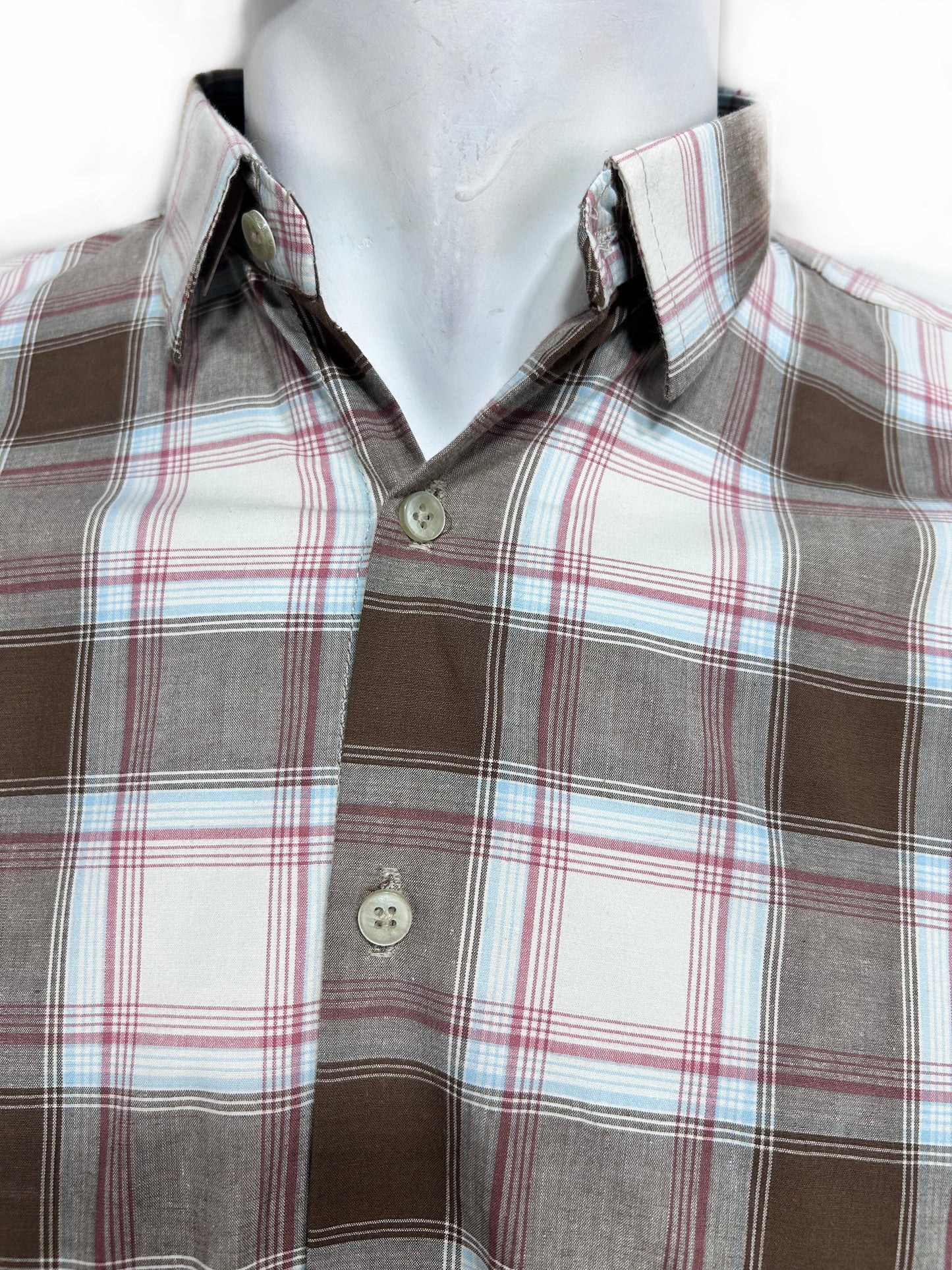 White Checks Casual Shirt For Men MCS69
