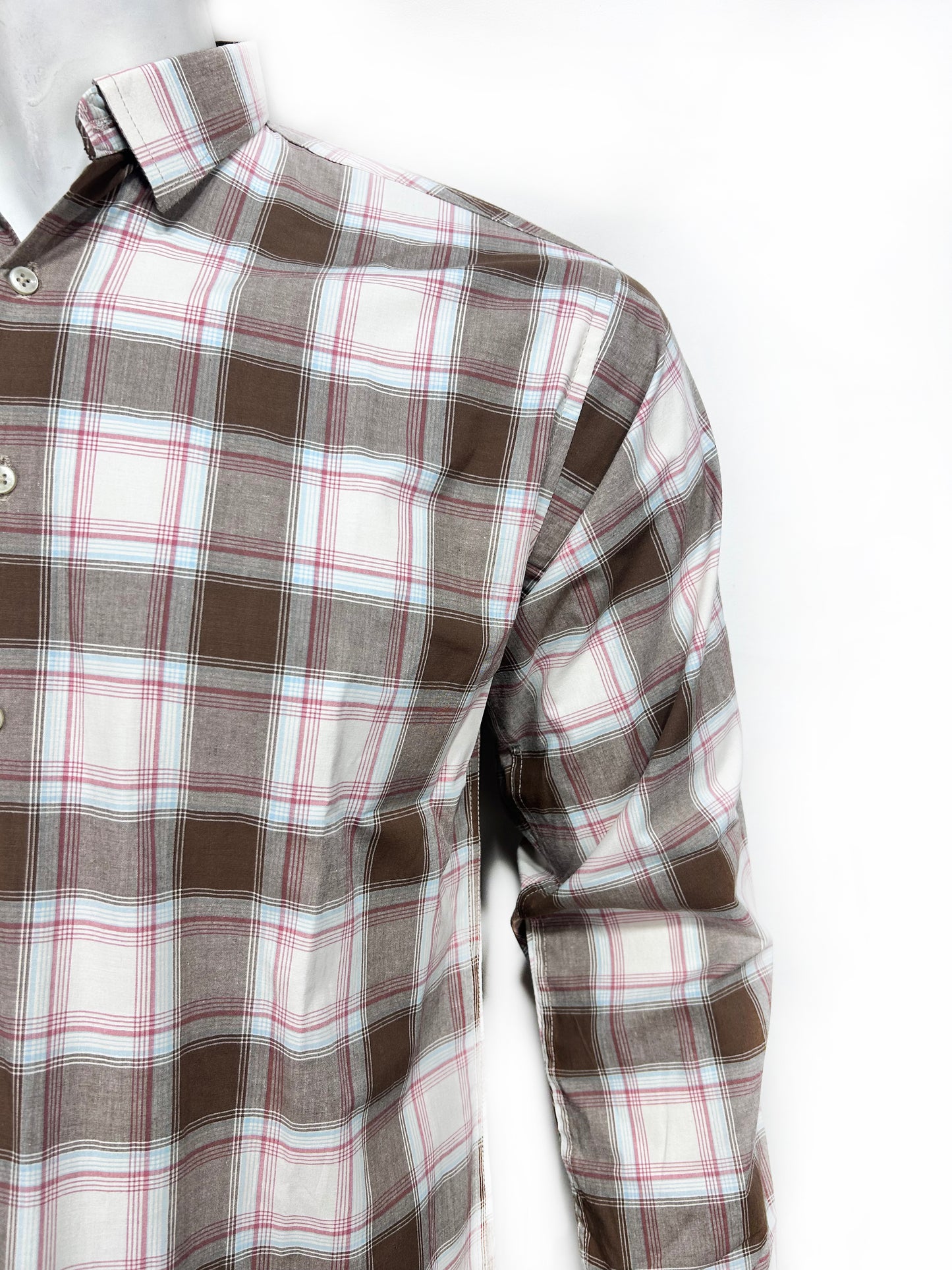 White Checks Casual Shirt For Men MCS69