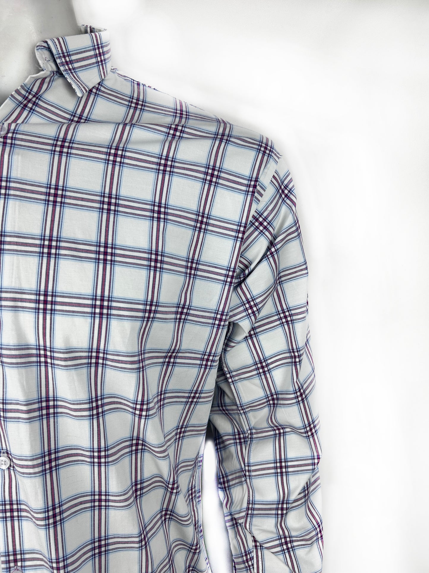 White Checks Casual Shirt For Men MCS72