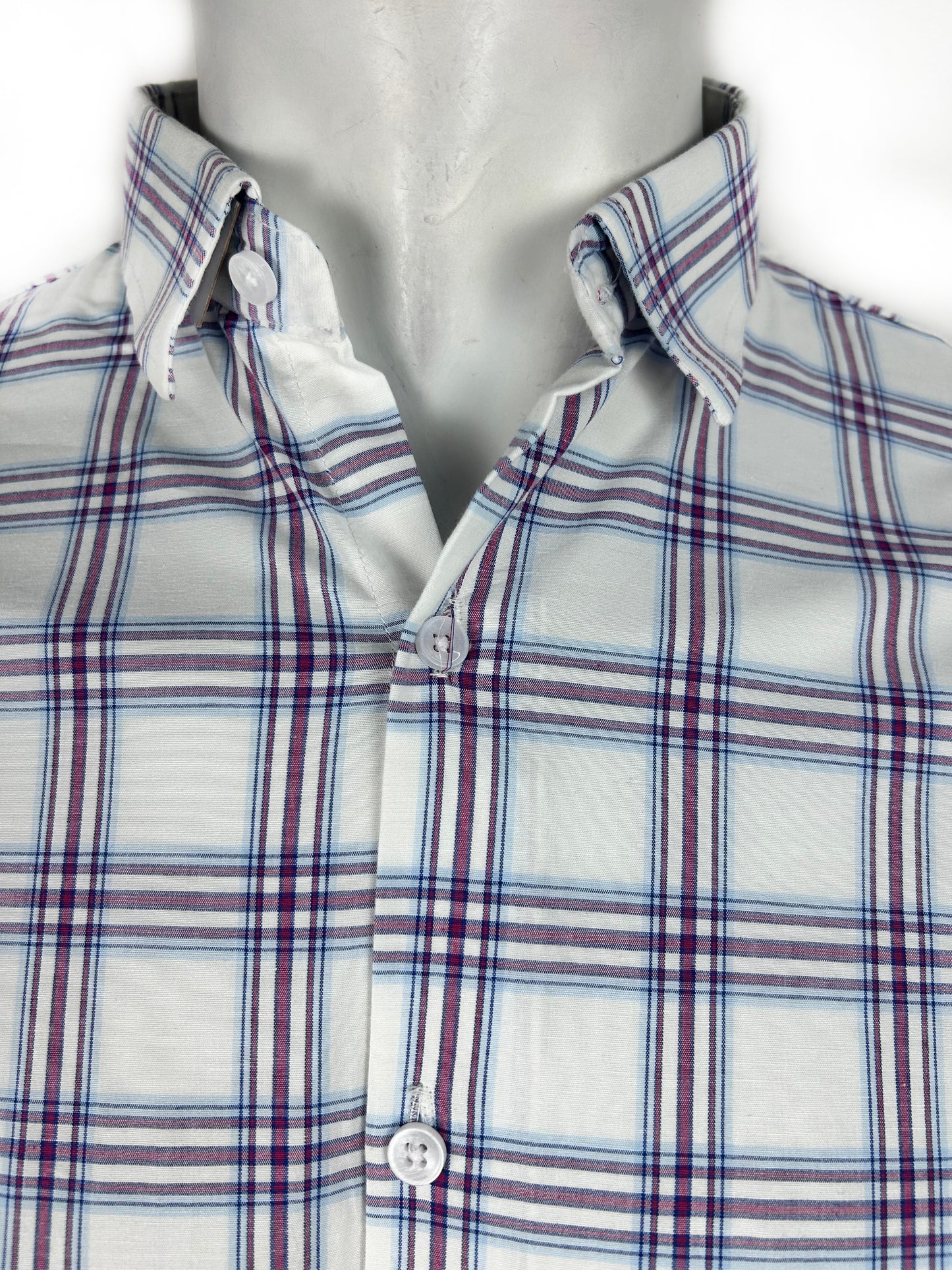 White Checks Casual Shirt For Men MCS72