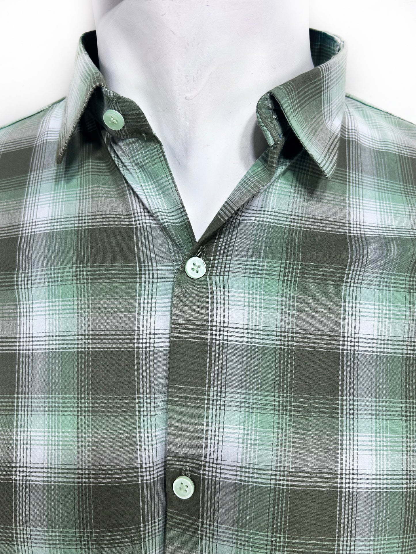 Green Checks Casual Shirt For Men MCS74