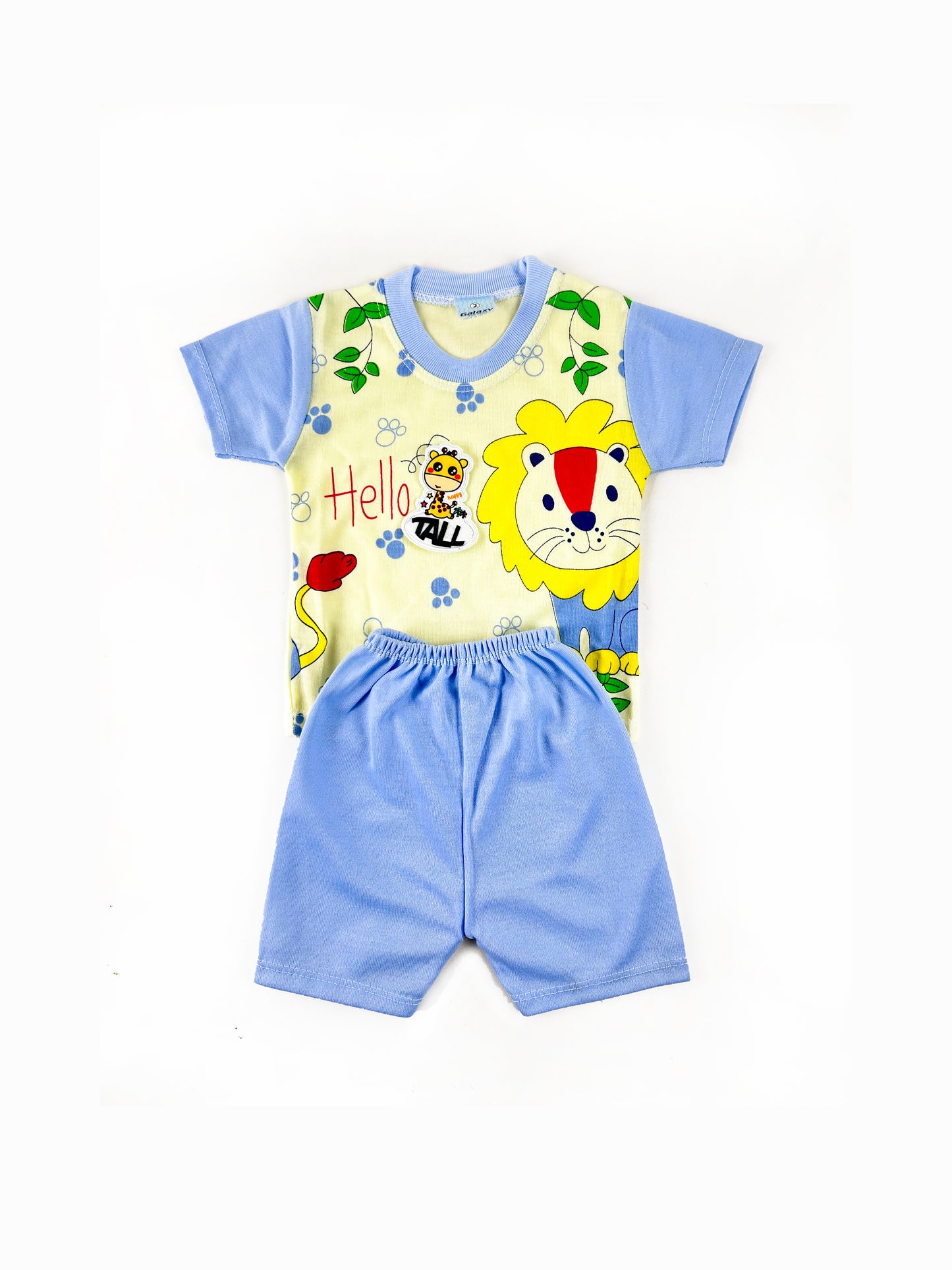 3Mth - 9Mth Hello Light Blue Baba Suit For Newborns HG NBS424