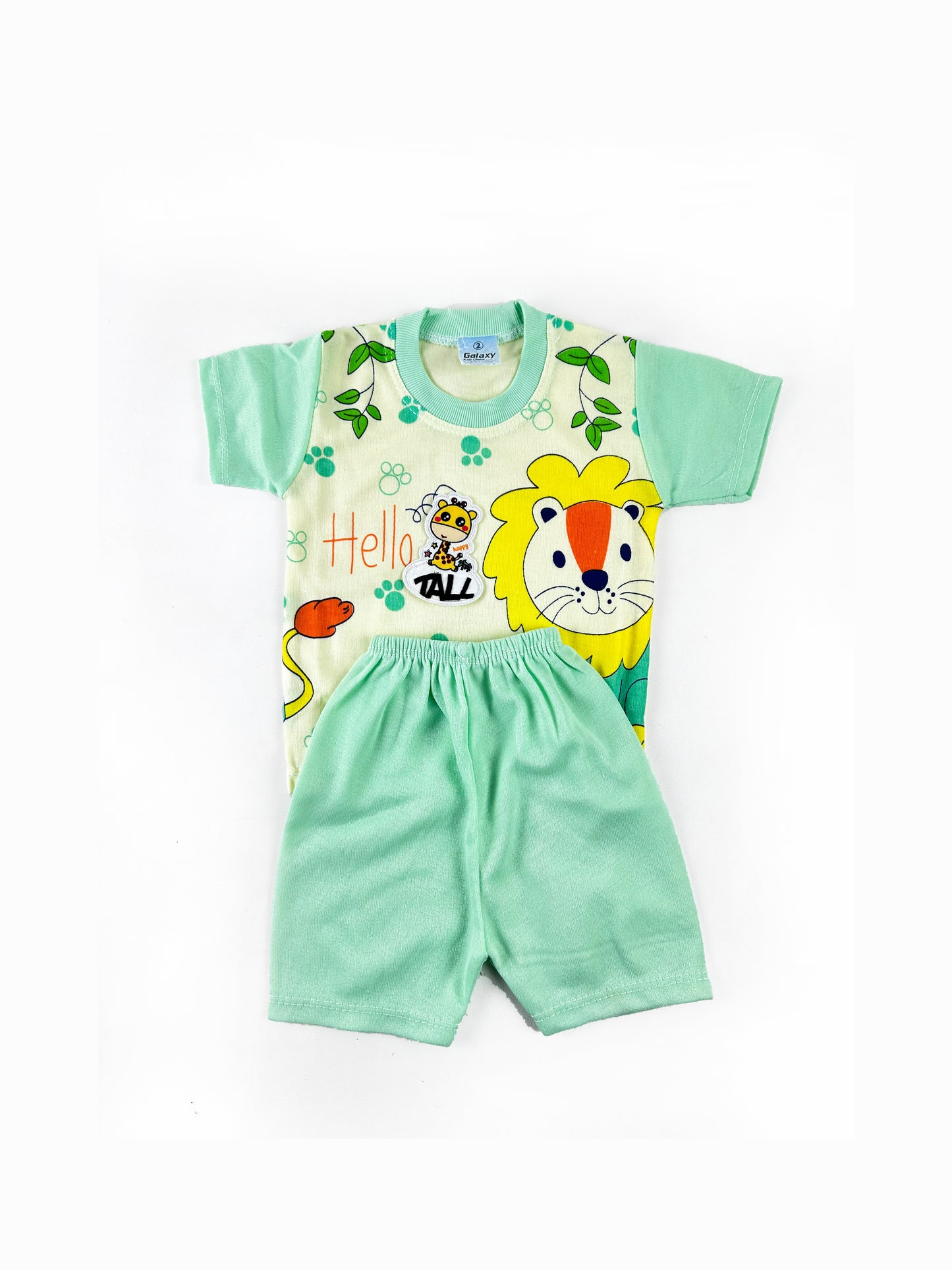 3Mth - 9Mth Hello Light GreenBaba Suit For Newborns HG NBS425