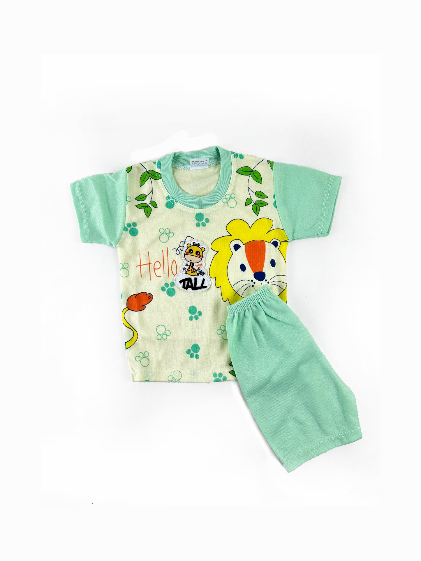 3Mth - 9Mth Hello Light GreenBaba Suit For Newborns HG NBS425
