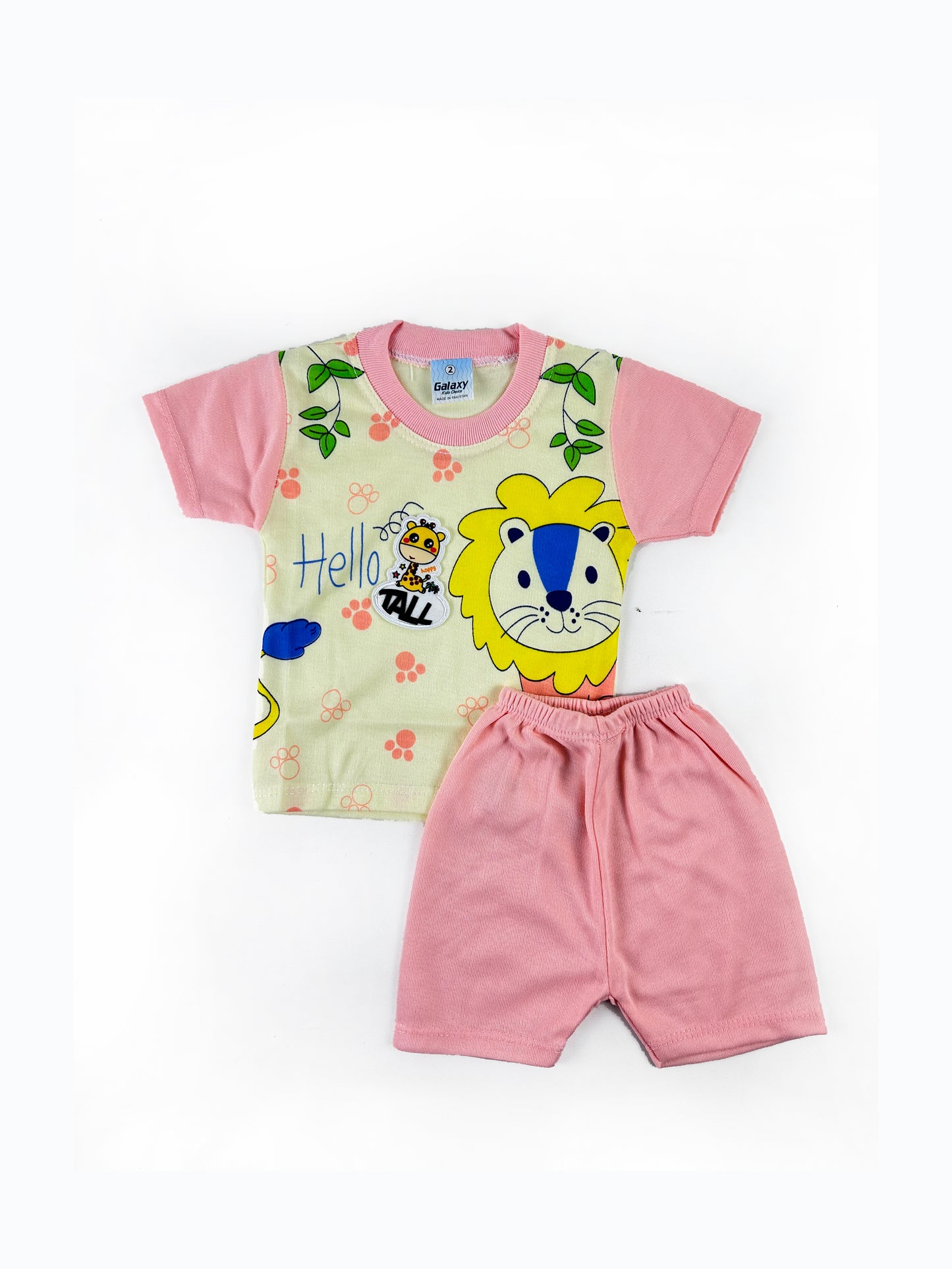 3Mth - 9Mth Hello Light Peach Baba Suit For Newborns HG NBS426