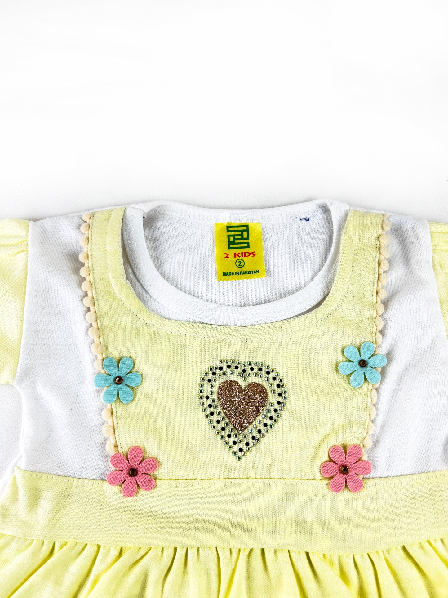 3Mth - 9Mth Heart Light Yellow Baby Suit For Newborn NBS439