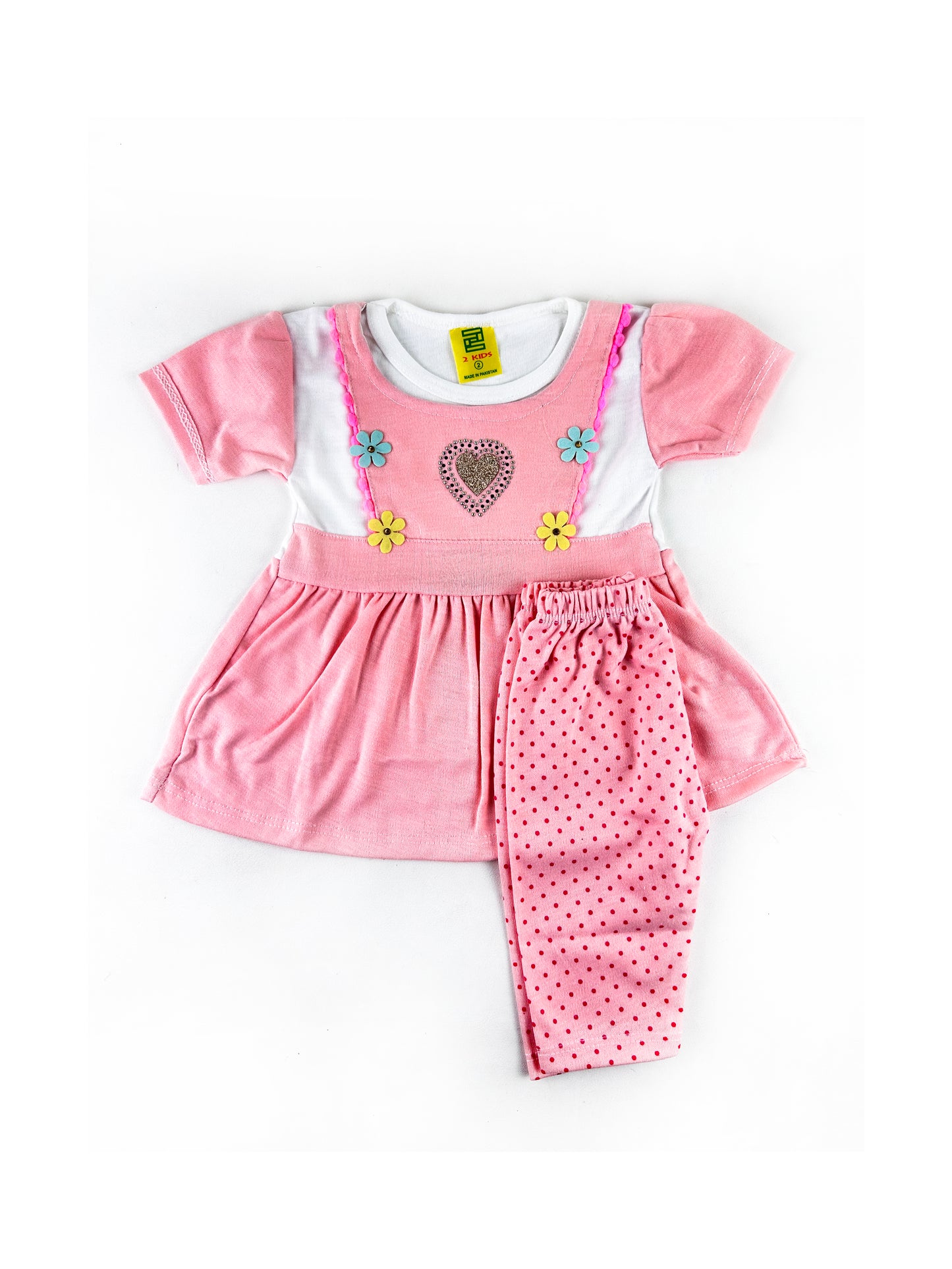 3Mth - 9Mth Heart Light Pink Baby Suit For Newborn NBS440