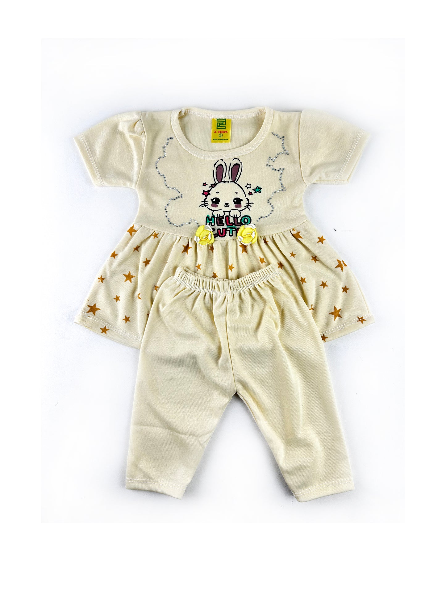 3Mth - 9Mth Hello Cute Baby Light Yellow Suit For Newborn NBS442