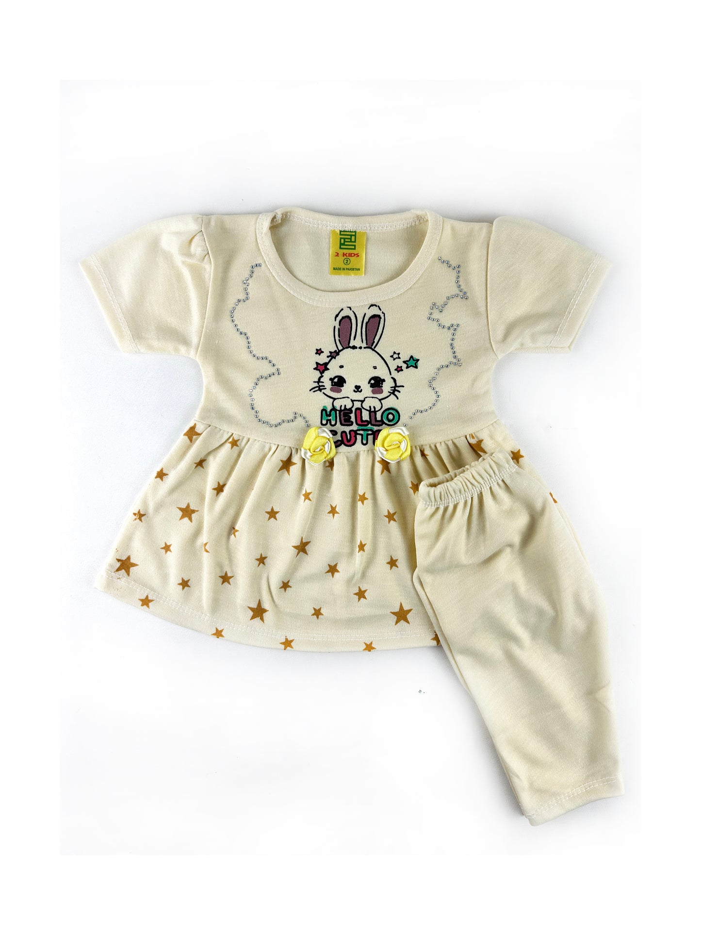 3Mth - 9Mth Hello Cute Baby Light Yellow Suit For Newborn NBS442
