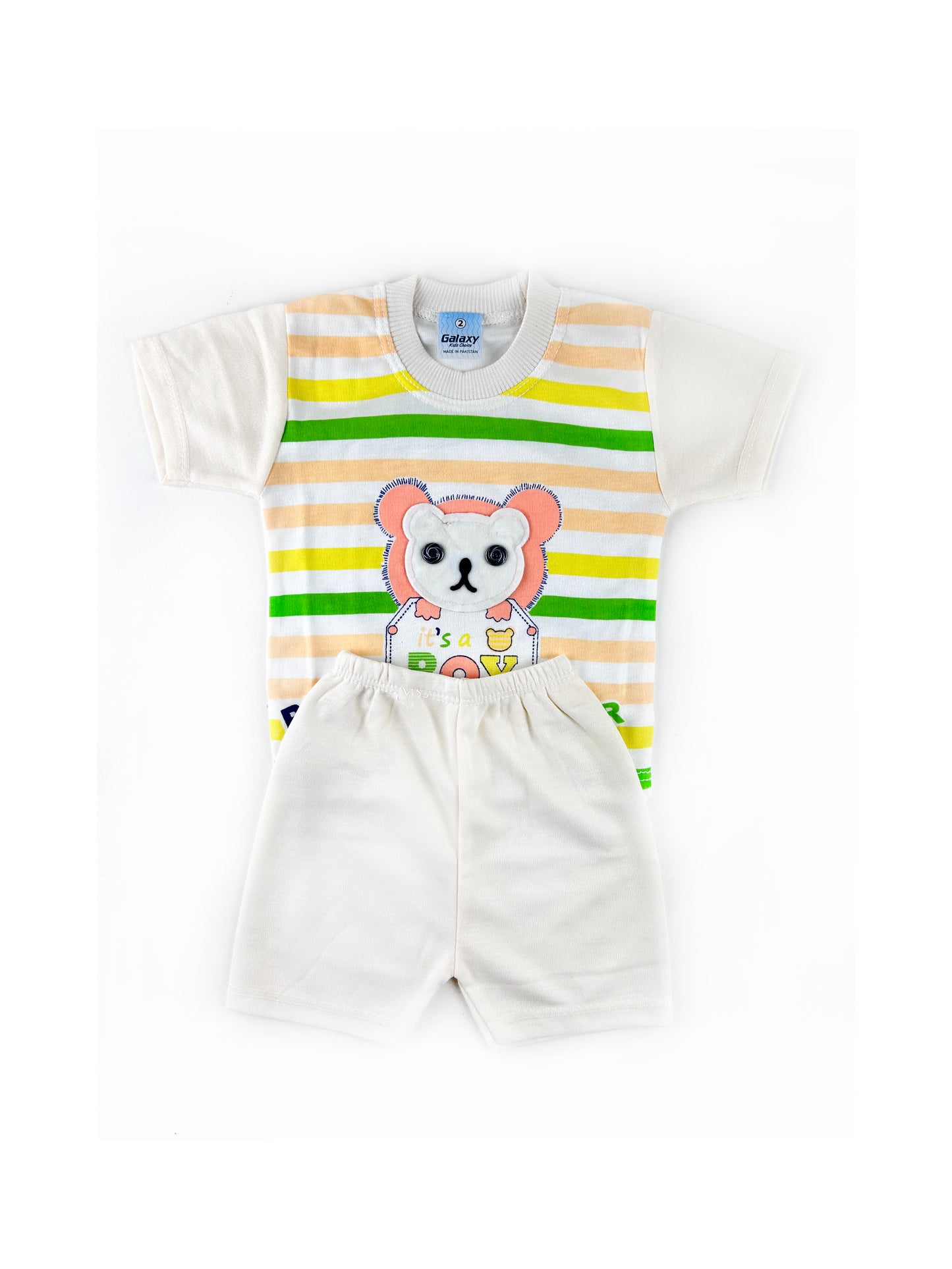 3Mth - 9Mth Boy White Baba Suit For Newborns HG NBS433
