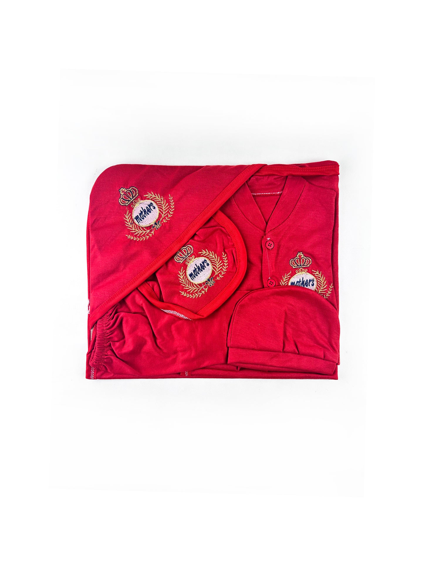 0Mth - 3Mth Royal Ruby Crimson Gift Set For Newborn - 5Pc NBGS207