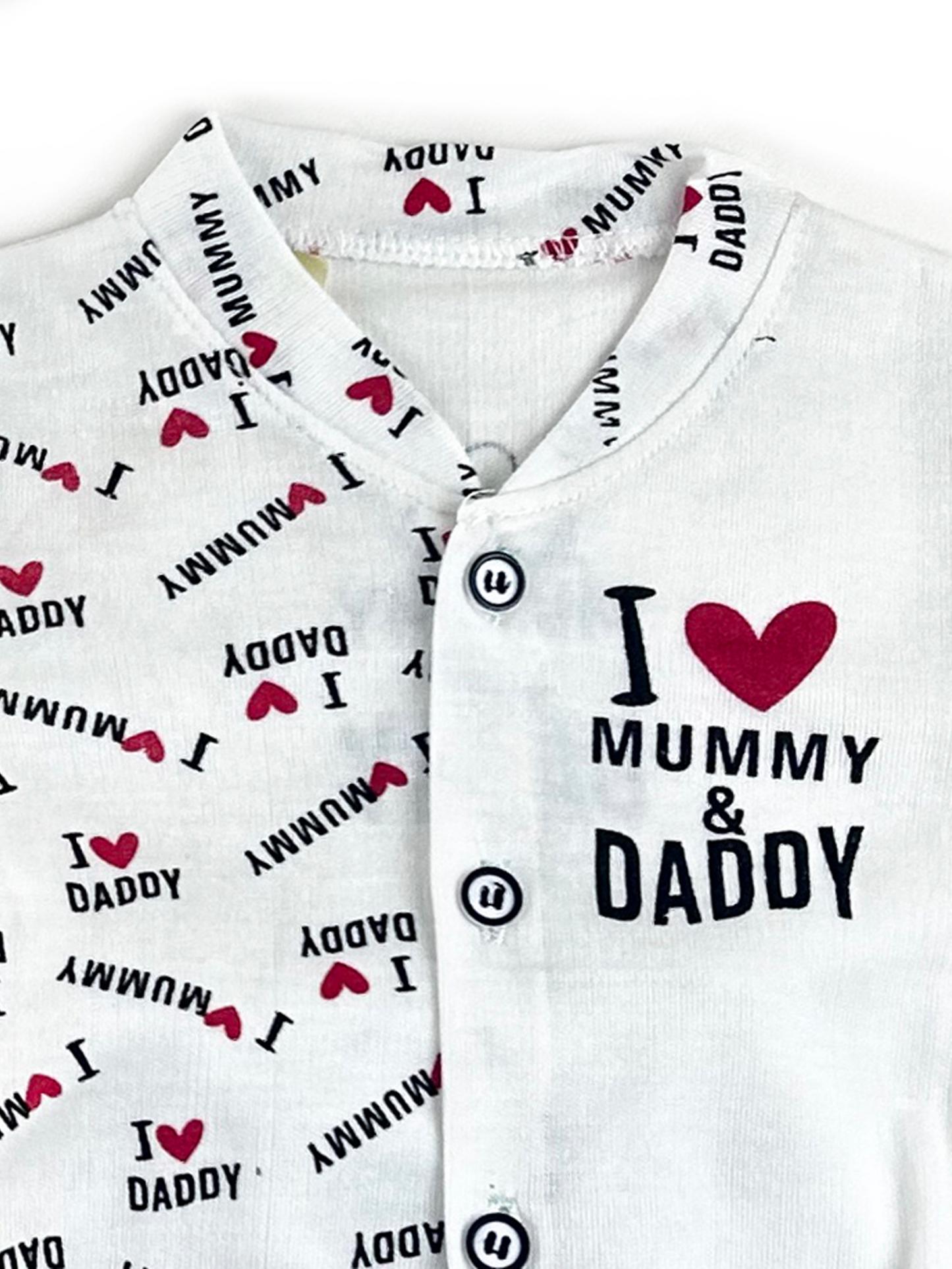 0Mth - 3Mth I Love Mum&Dad Red Gift Set For Newborn - 5Pc NBGS198