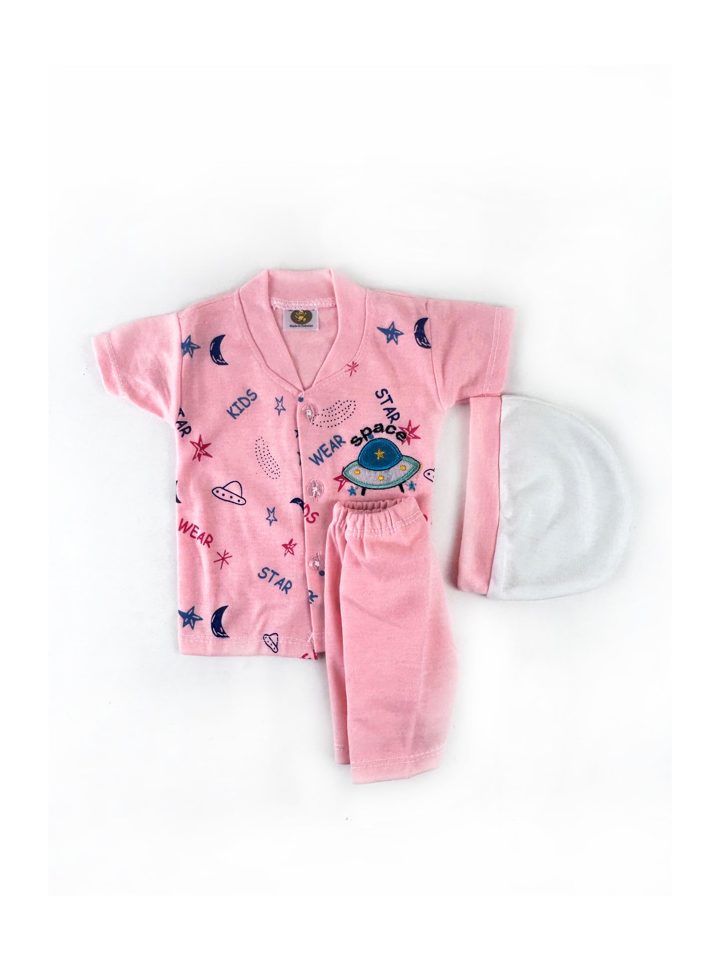 0Mth - 3Mth HG Space Star Peach Suit For Newborn NBS452