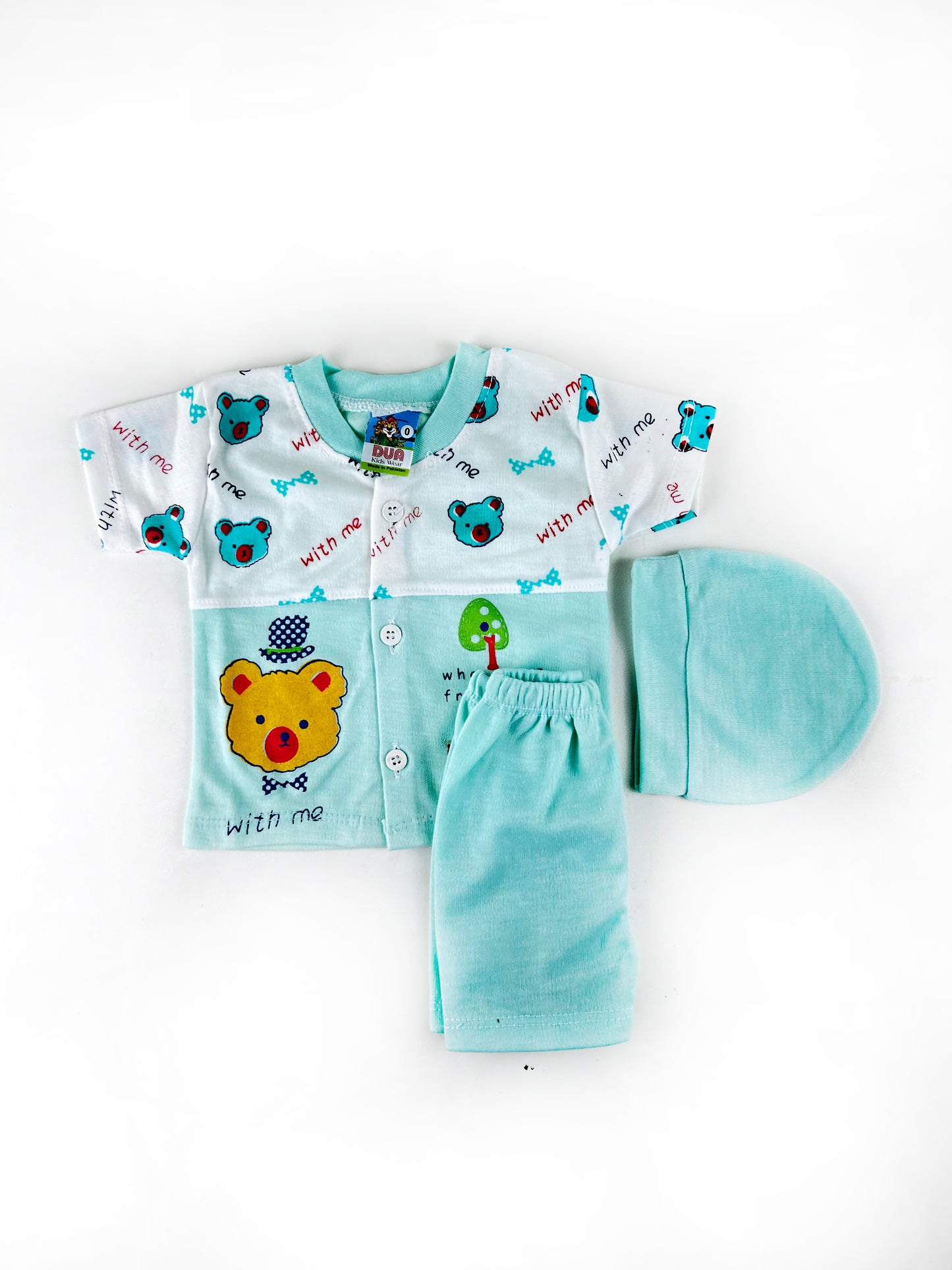 0Mth - 3Mth HG With ME Light Green Suit For Newborn NBS460