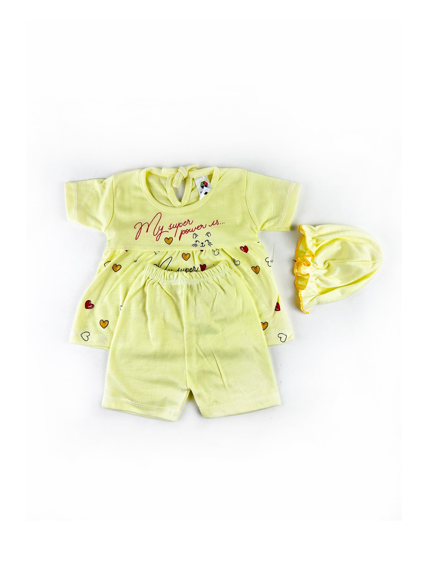 HG Newborn Baby Suit 0Mth - 3Mth Power Smile Yellow NBS464
