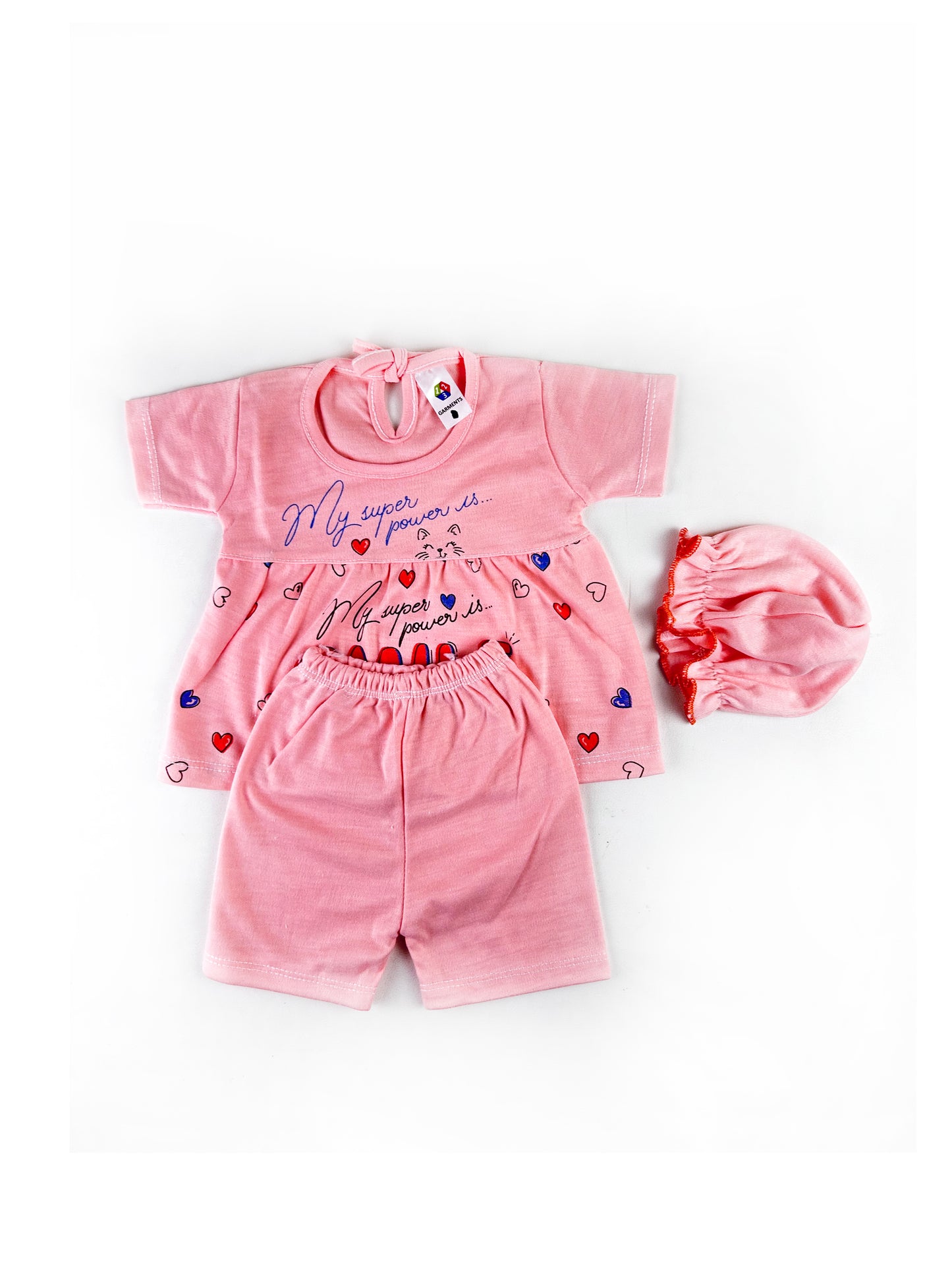 HG Newborn Baby Suit 0Mth - 3Mth Power Smile Pink NBS465