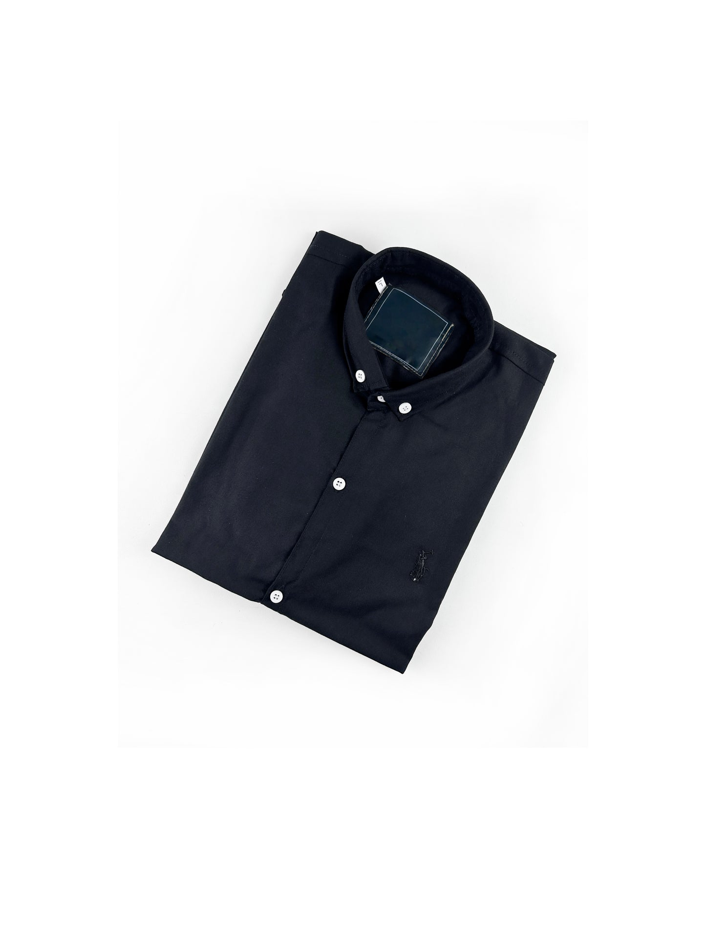 Men's Chambray Casual Shirt Black