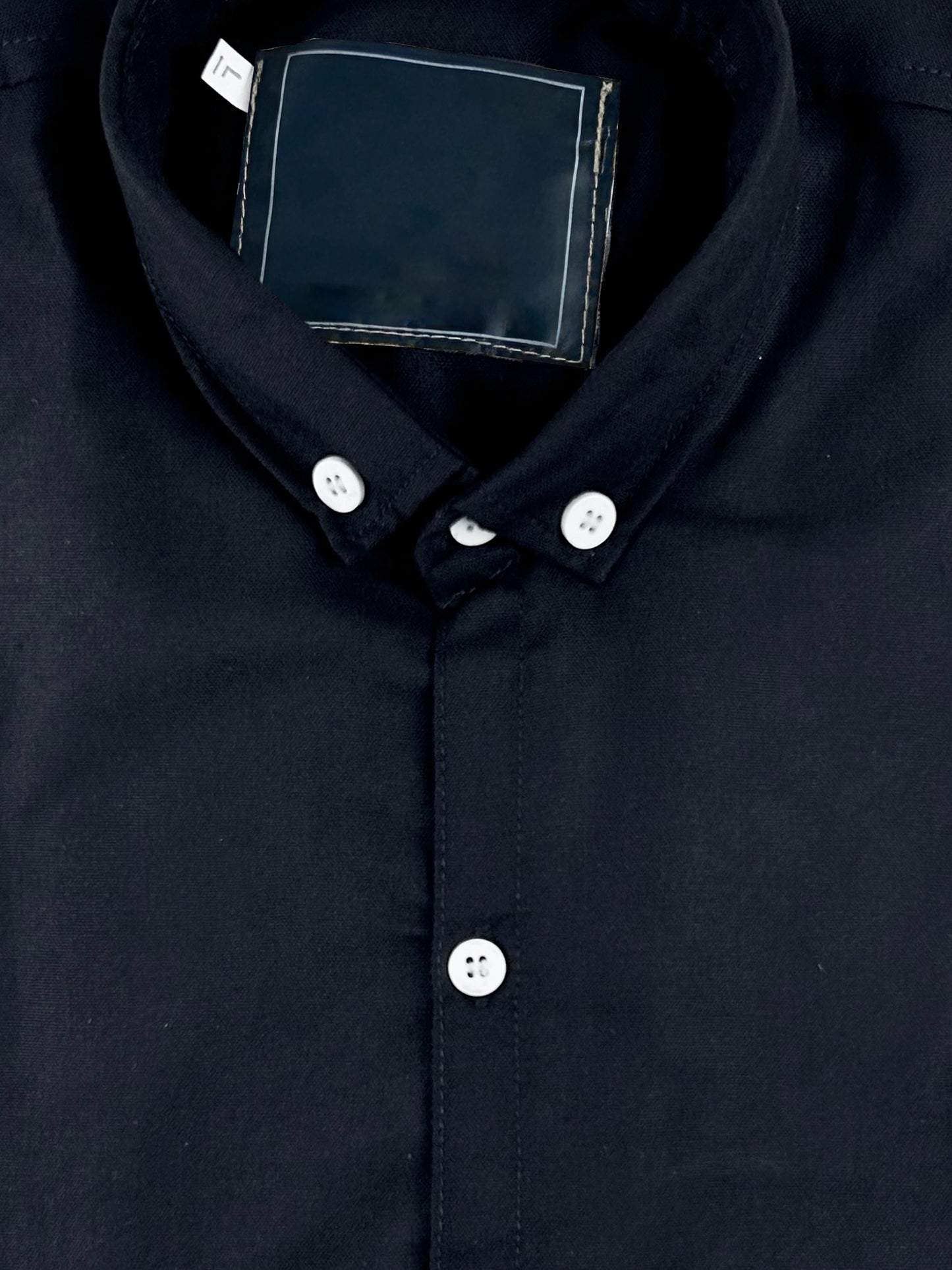 Men's Chambray Casual Shirt Black