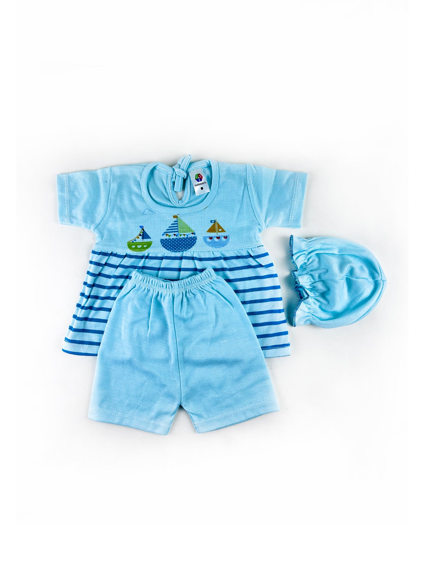 HG Newborn Baby Suit 0Mth - 3Mth Ship Blue NBS467