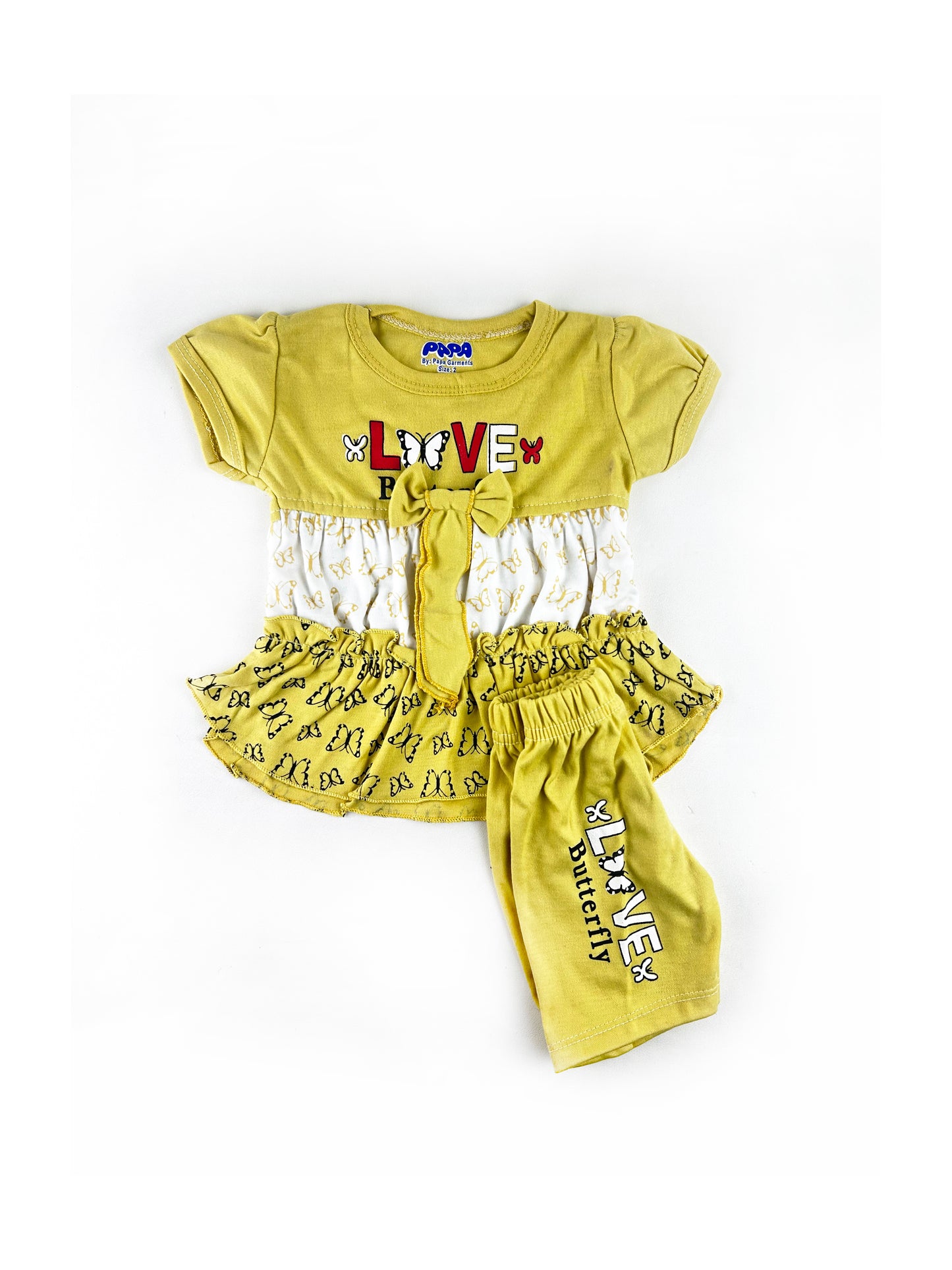 PG Newborn Baby Suit 3Mth - 9Mth Love Butterfly Yellow NBS482