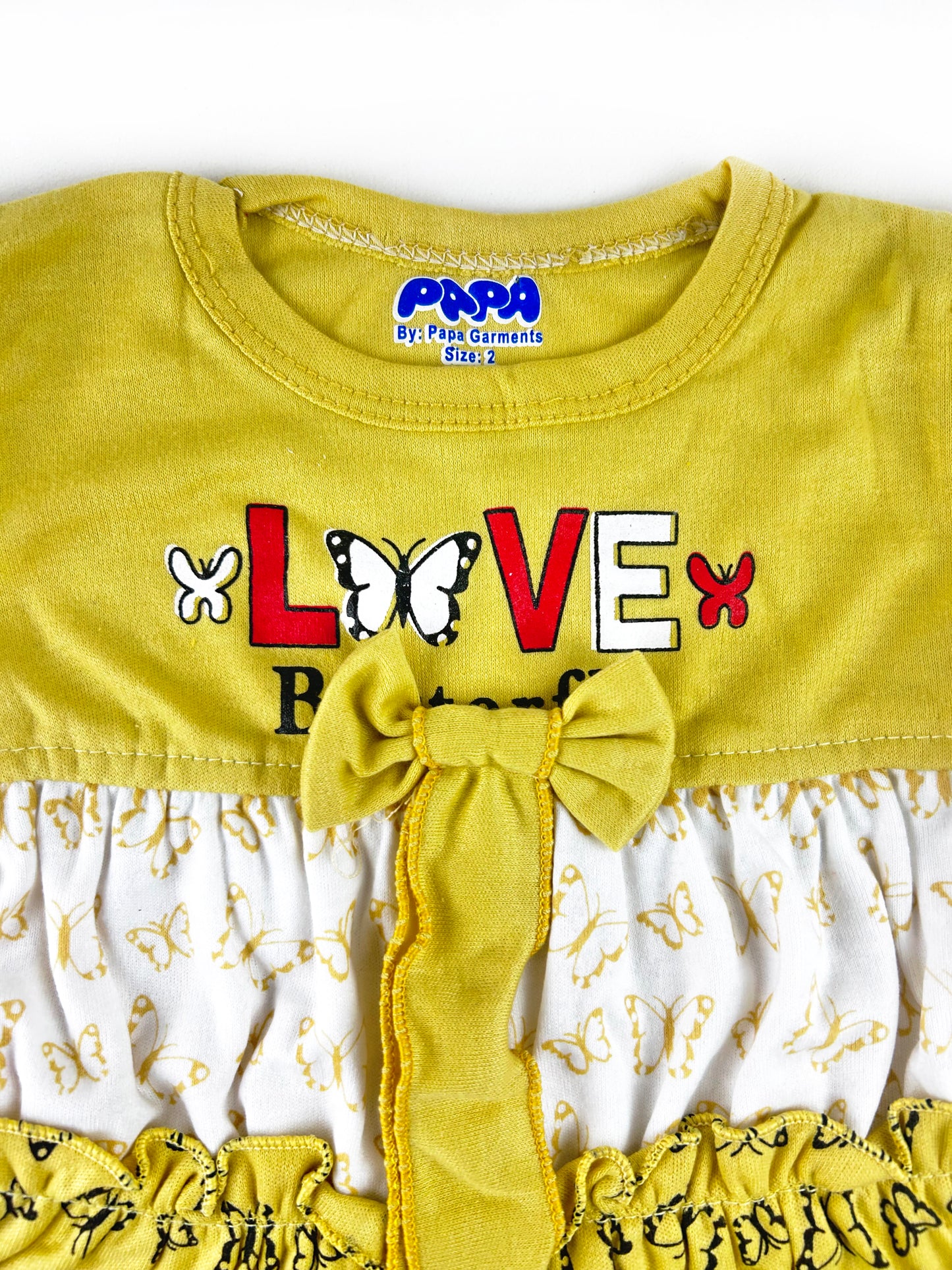 PG Newborn Baby Suit 3Mth - 9Mth Love Butterfly Yellow NBS482