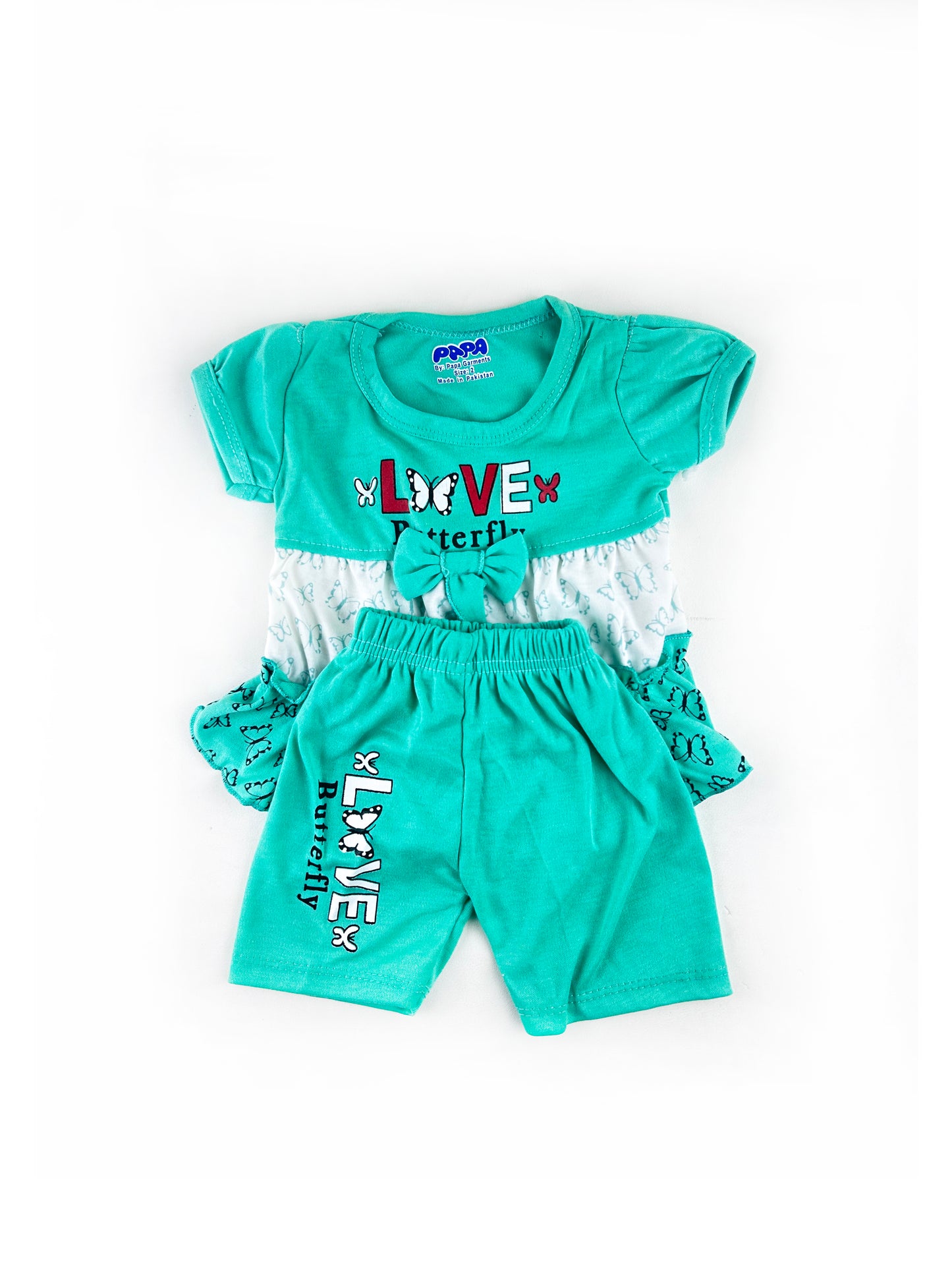 PG Newborn Baby Suit 3Mth - 9Mth Love Butterfly Sea Green NBS483