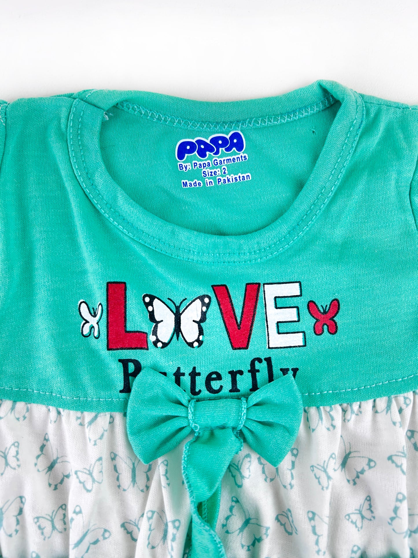 PG Newborn Baby Suit 3Mth - 9Mth Love Butterfly Sea Green NBS483
