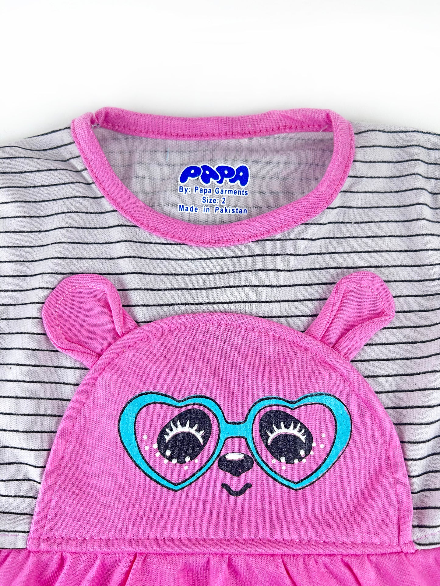 PG Newborn Baby Suit 3Mth - 9Mth Heart Bear Pink NBS485