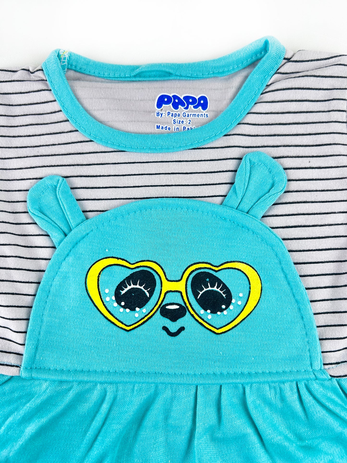 PG Newborn Baby Suit 3Mth - 9Mth Heart Bear Ferozi NBS487