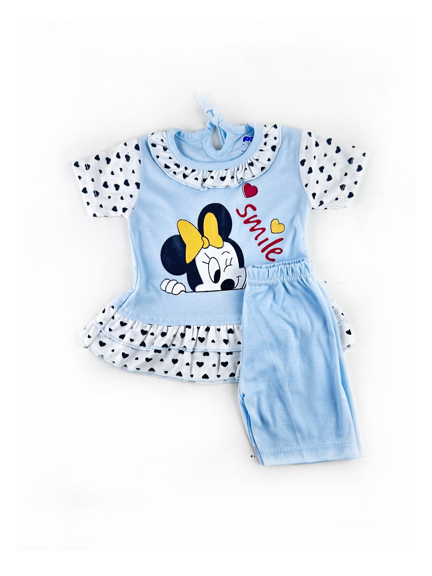 PG Newborn Baby Suit 3Mth - 9Mth Smile Minnie Light Blue NBS490