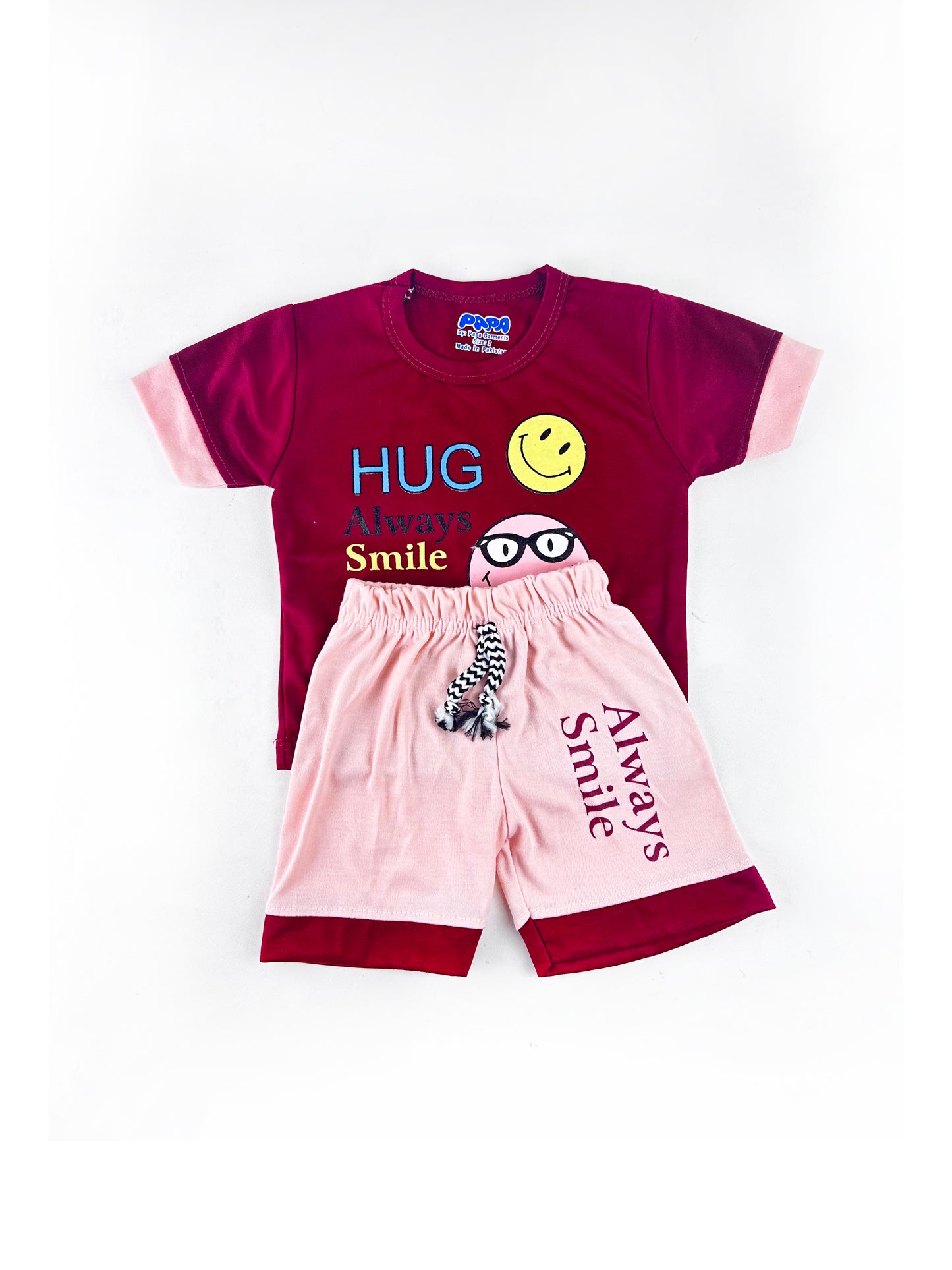 3Mth - 9Mth Smile Red .Baba Suit For Newborn PG NBS470