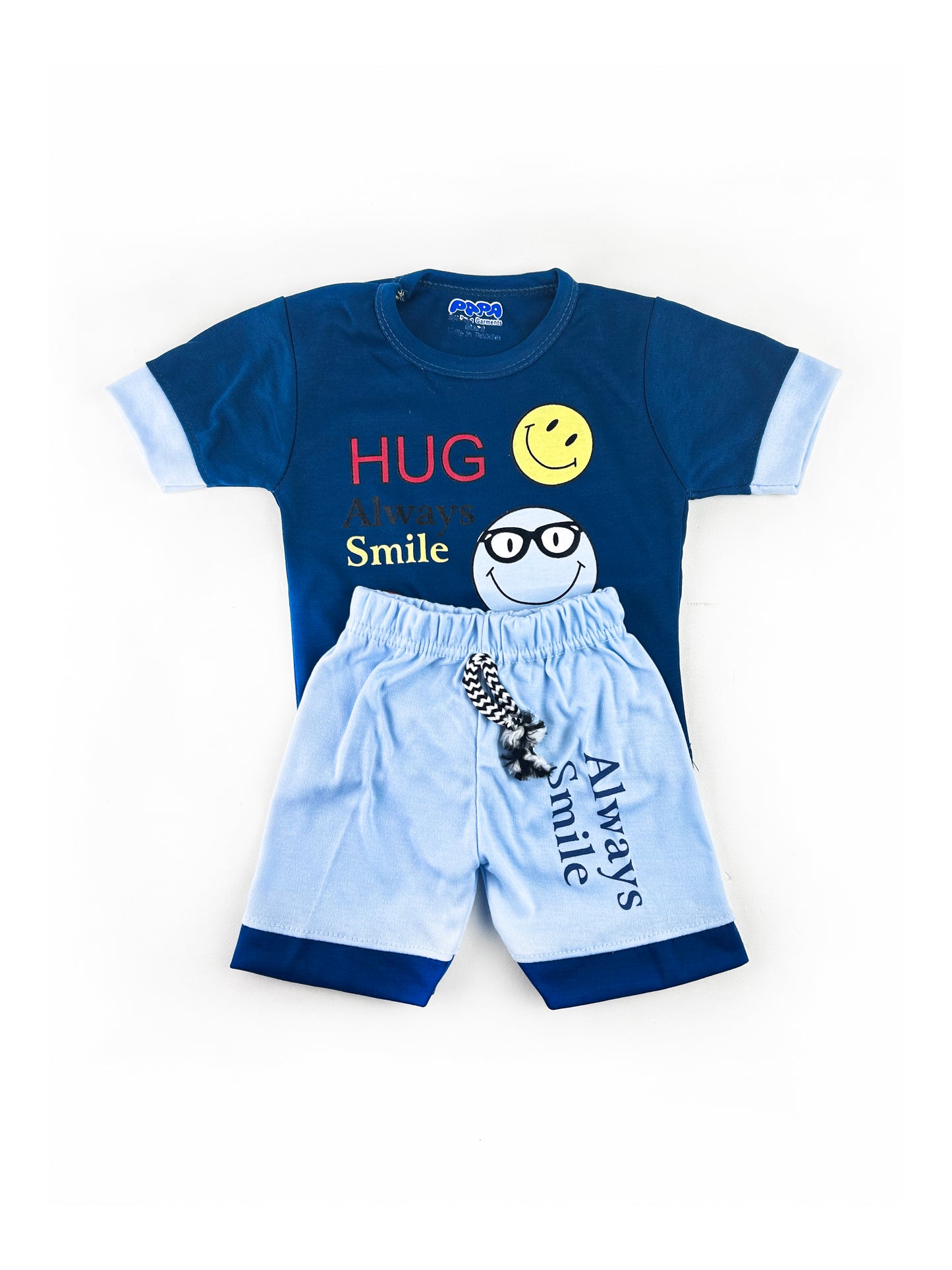 3Mth - 9Mth Smile Dark Blue Baba Suit For Newborn PG NBS471