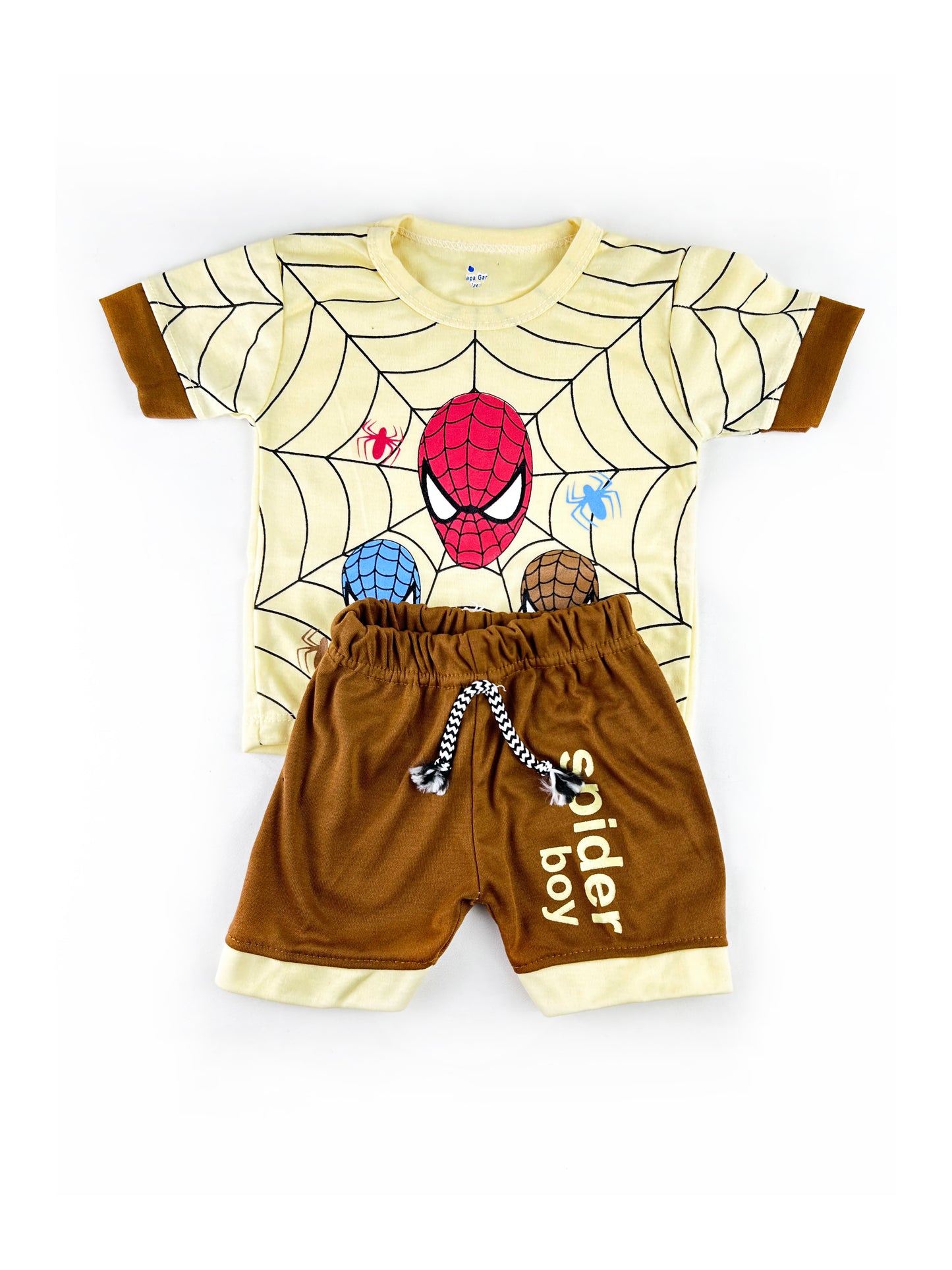 3Mth - 9Mth Spider Boy Yellow Baba Suit For Newborn PG NBS475