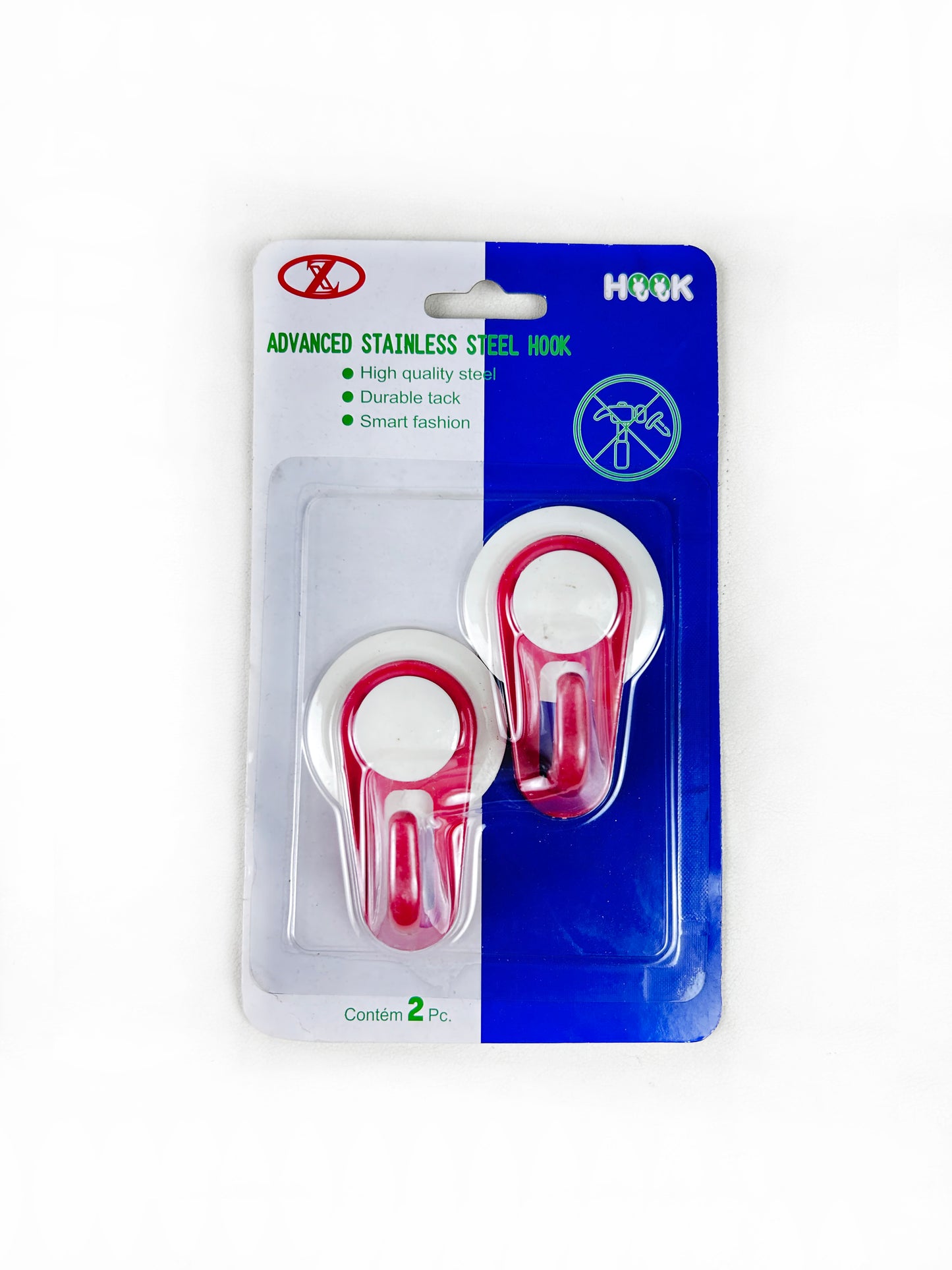 StrongGrip Plastic Adhesive Wall Hooks – 2 Pack HK12