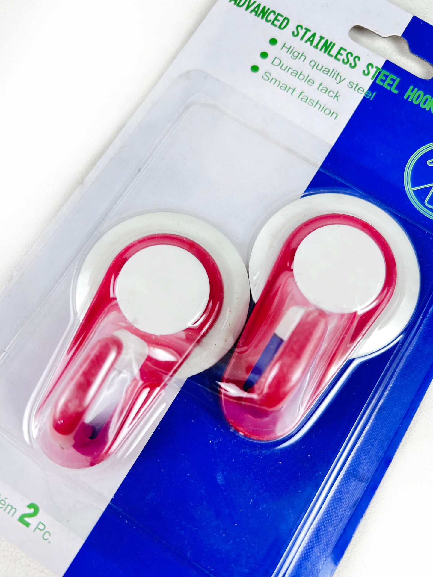 StrongGrip Plastic Adhesive Wall Hooks – 2 Pack HK12