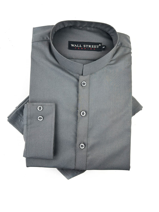 769- 03 Dark Grey Stitched Suit Kameez Shalwar For Men MSK216