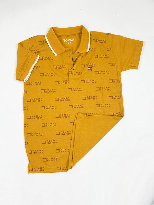4Yrs - 8Yrs Mustard Polo T-Shirt For Boys BTS67