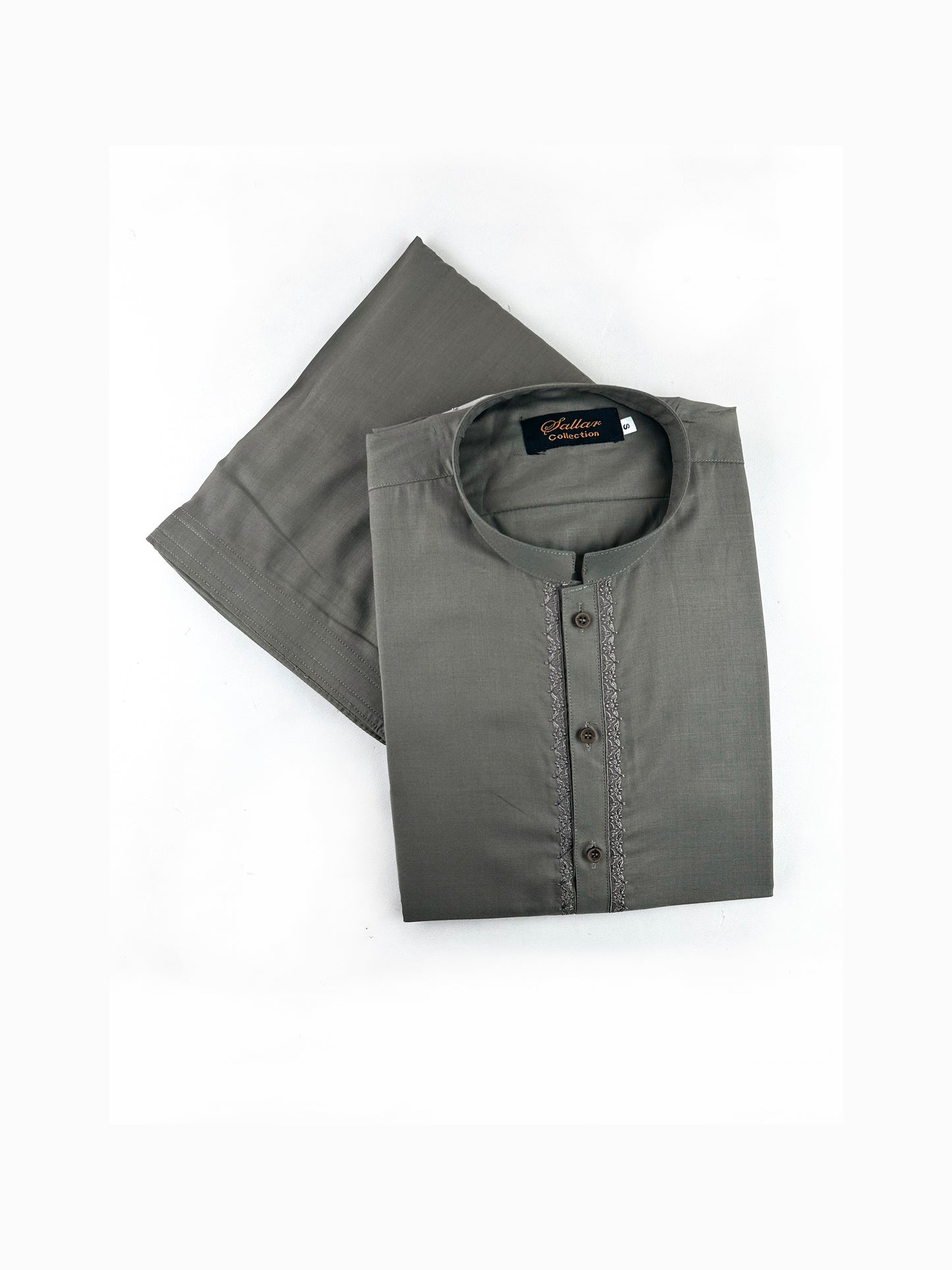 752- 02 Green Shade Stitched Suit Kameez Shalwar For Men MSK186