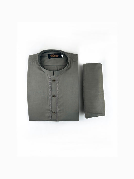 828/3-08 Men's Kameez Shalwar Stitched Suit Green Shade Shab