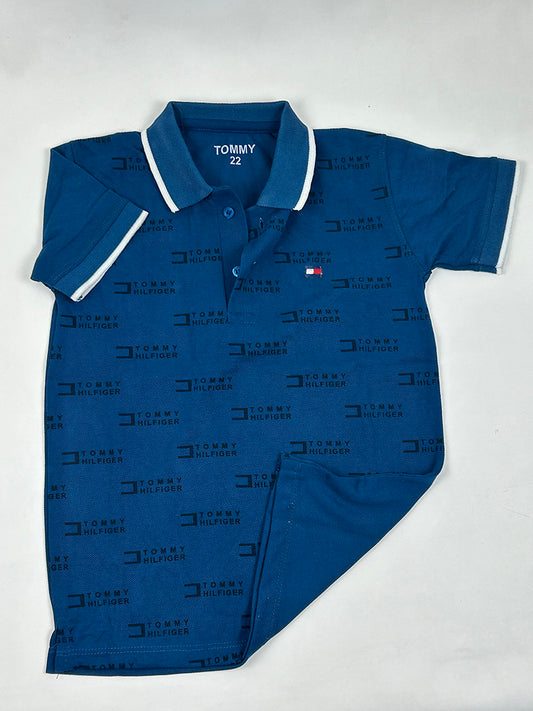 4Yrs - 8Yrs Blue Polo T-Shirt For Boys BTS70