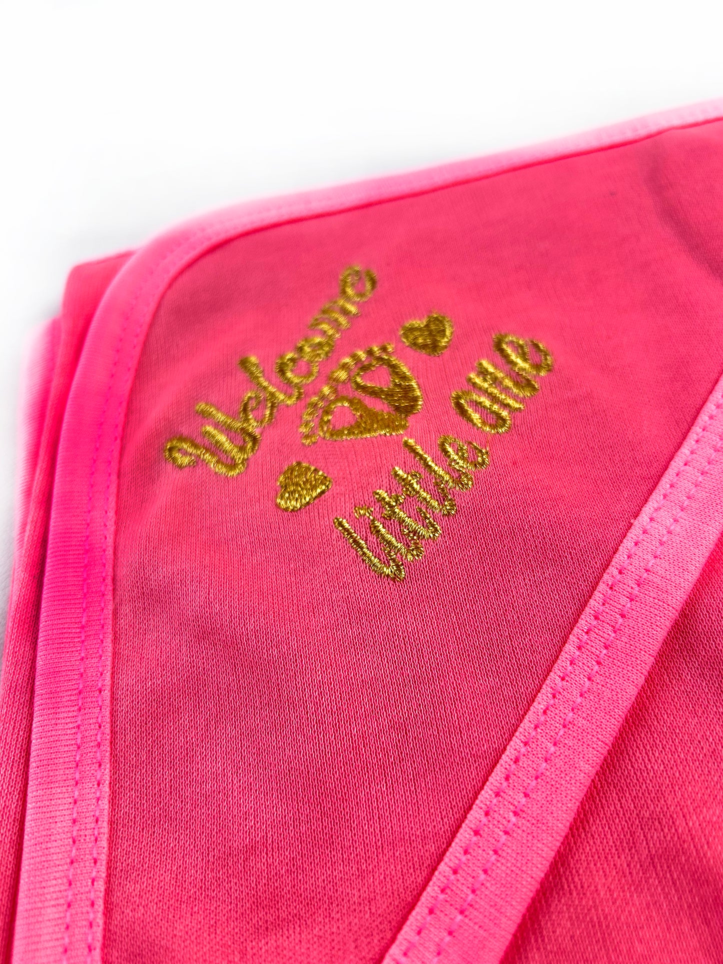 Welcome Dark Pink Wrapping Sheet For Newborn NWS43