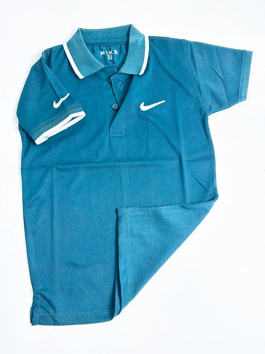 4Yrs - 8Yrs Teal Blue Polo T-Shirt For Boys BTS74
